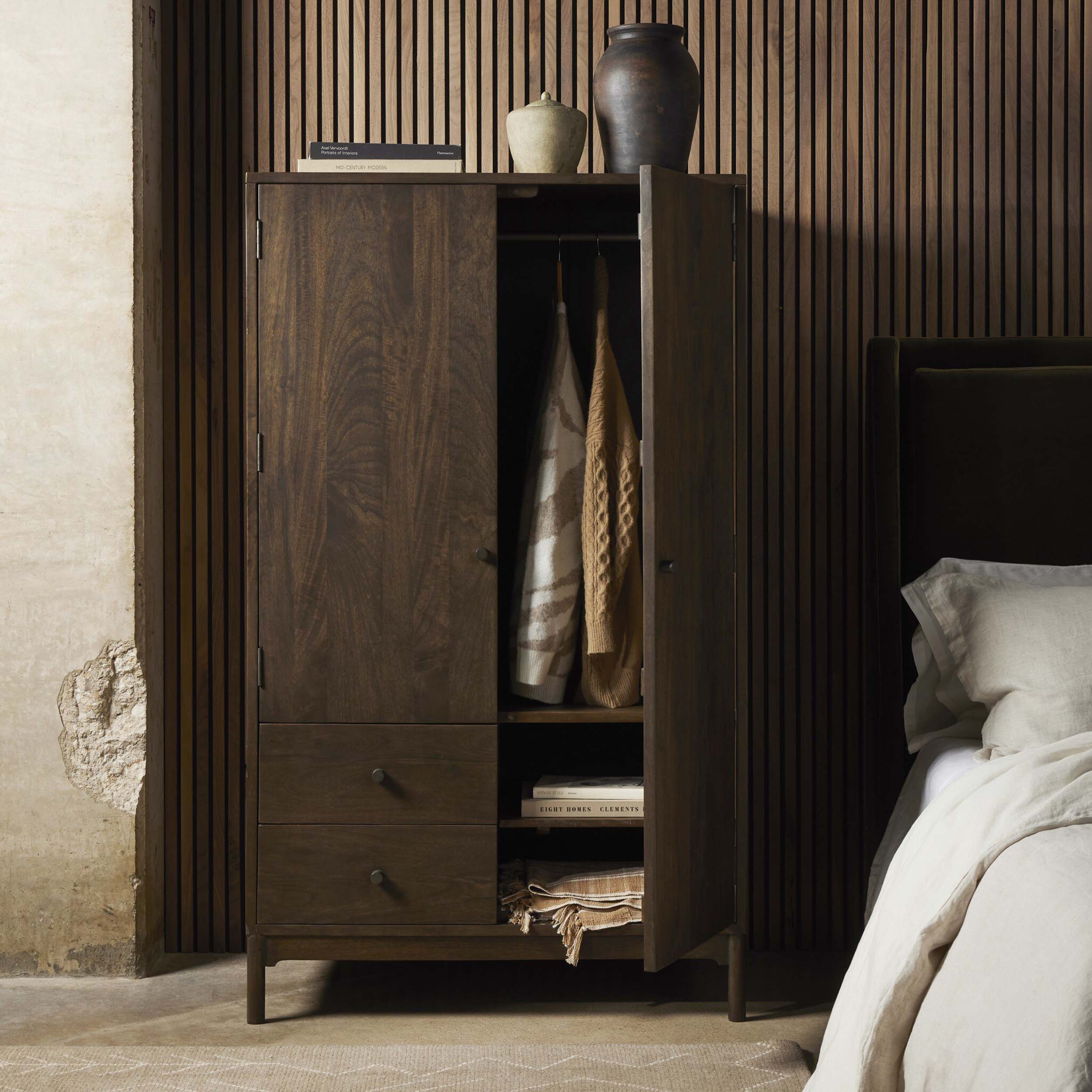 Ophelia Armoire, Aged Brown