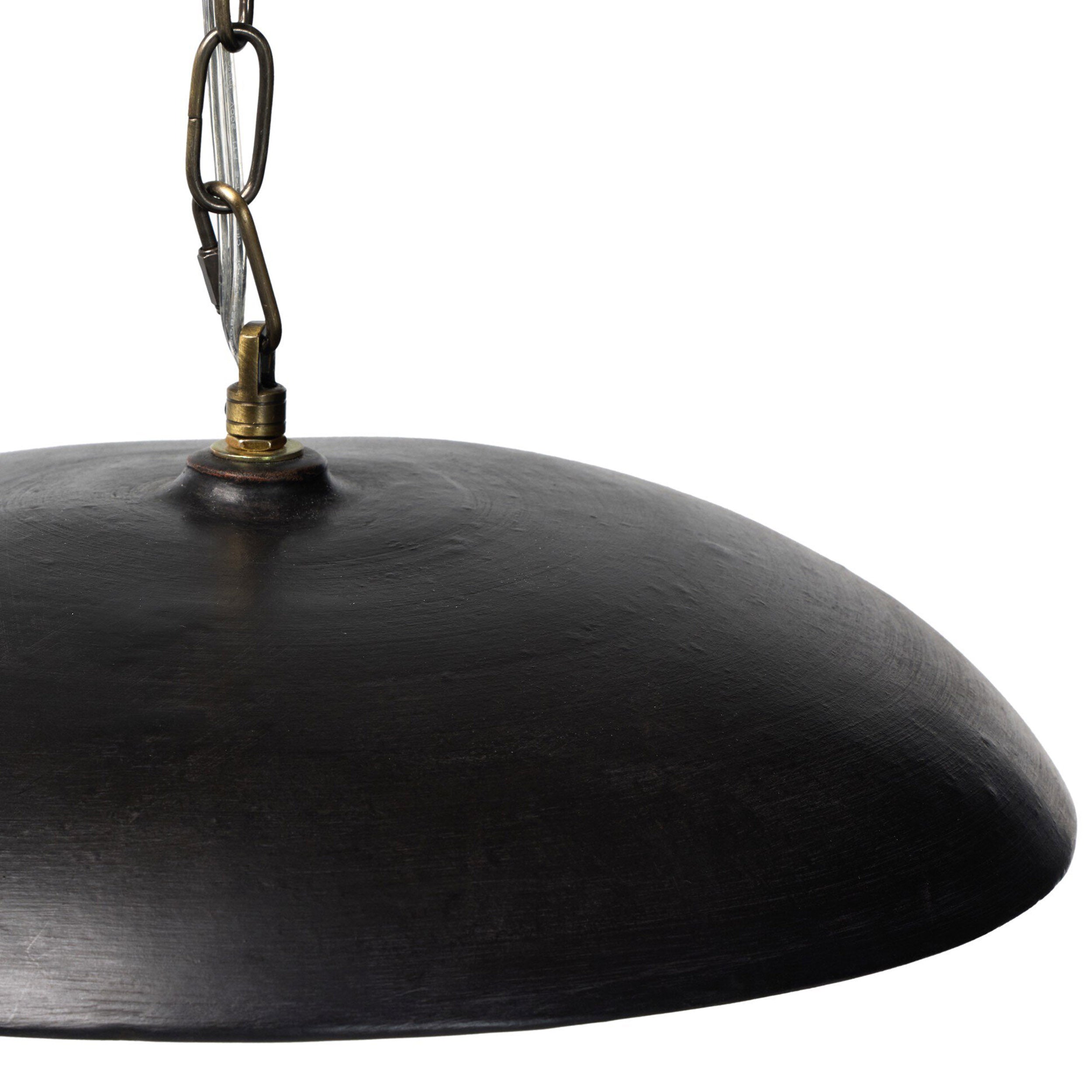 Organic Ceramic Pendant, Aged Black Terracotta