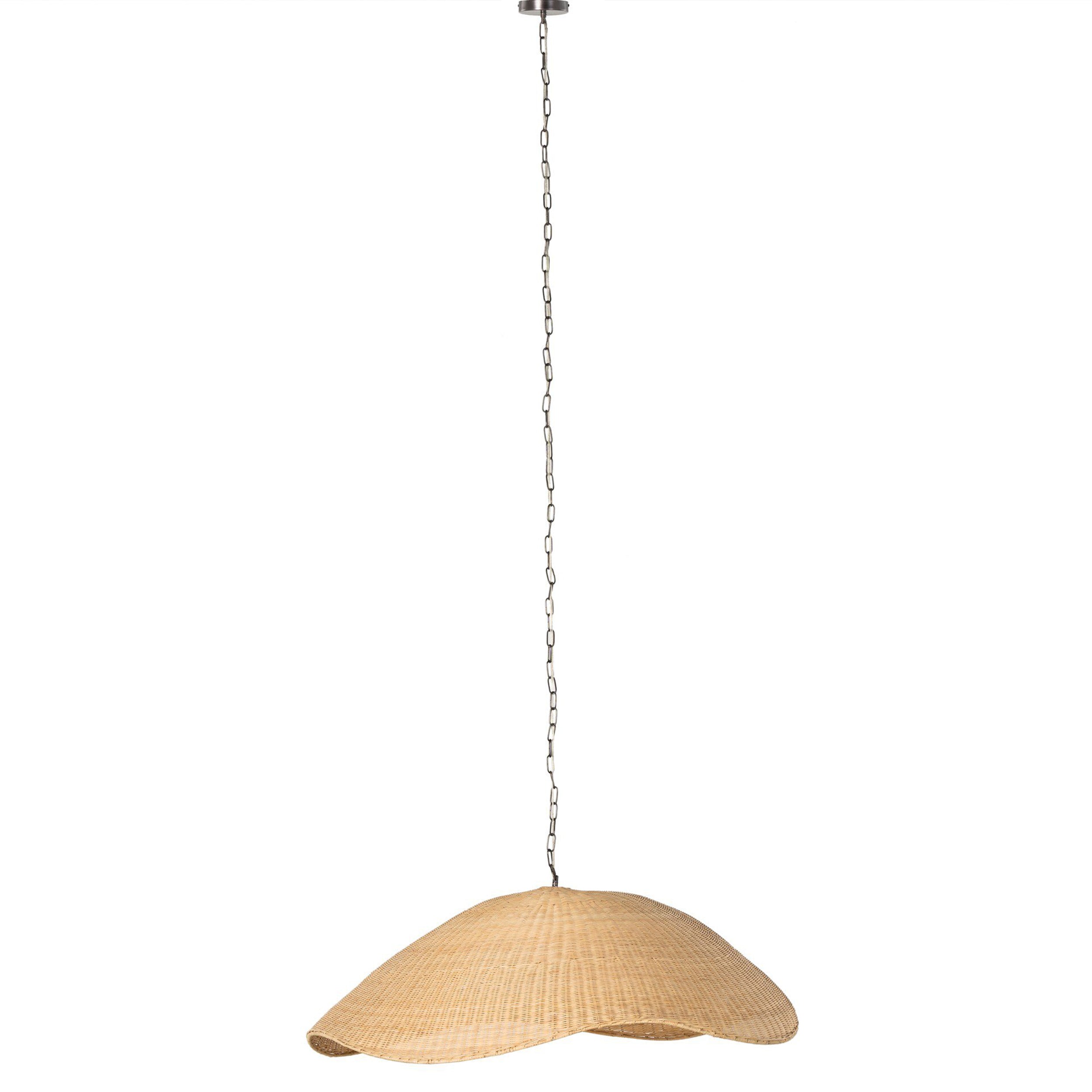 Overscale Woven Rattan Pendant, Natural Rattan