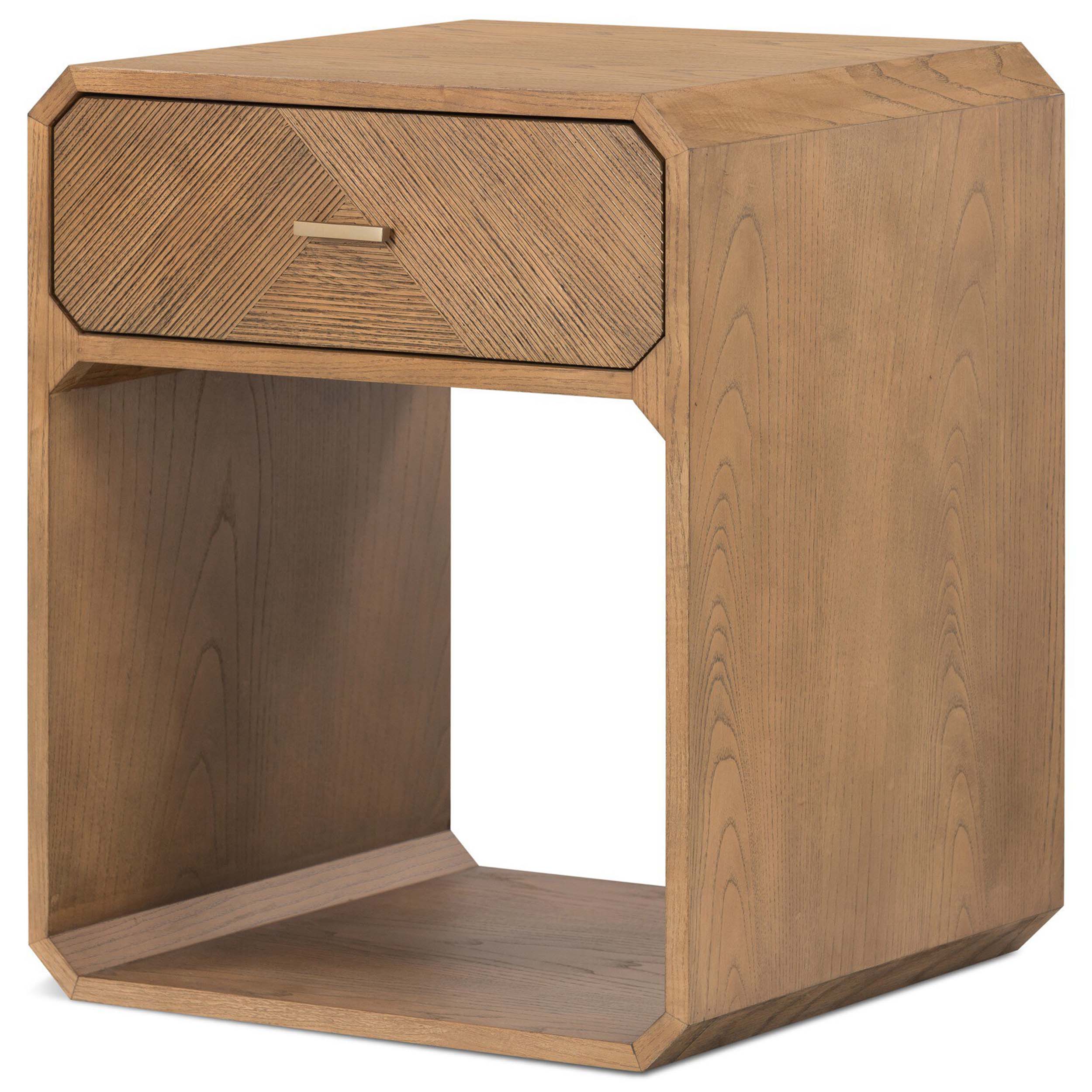 Caspian Nightstand, Smoked Oak Veneer