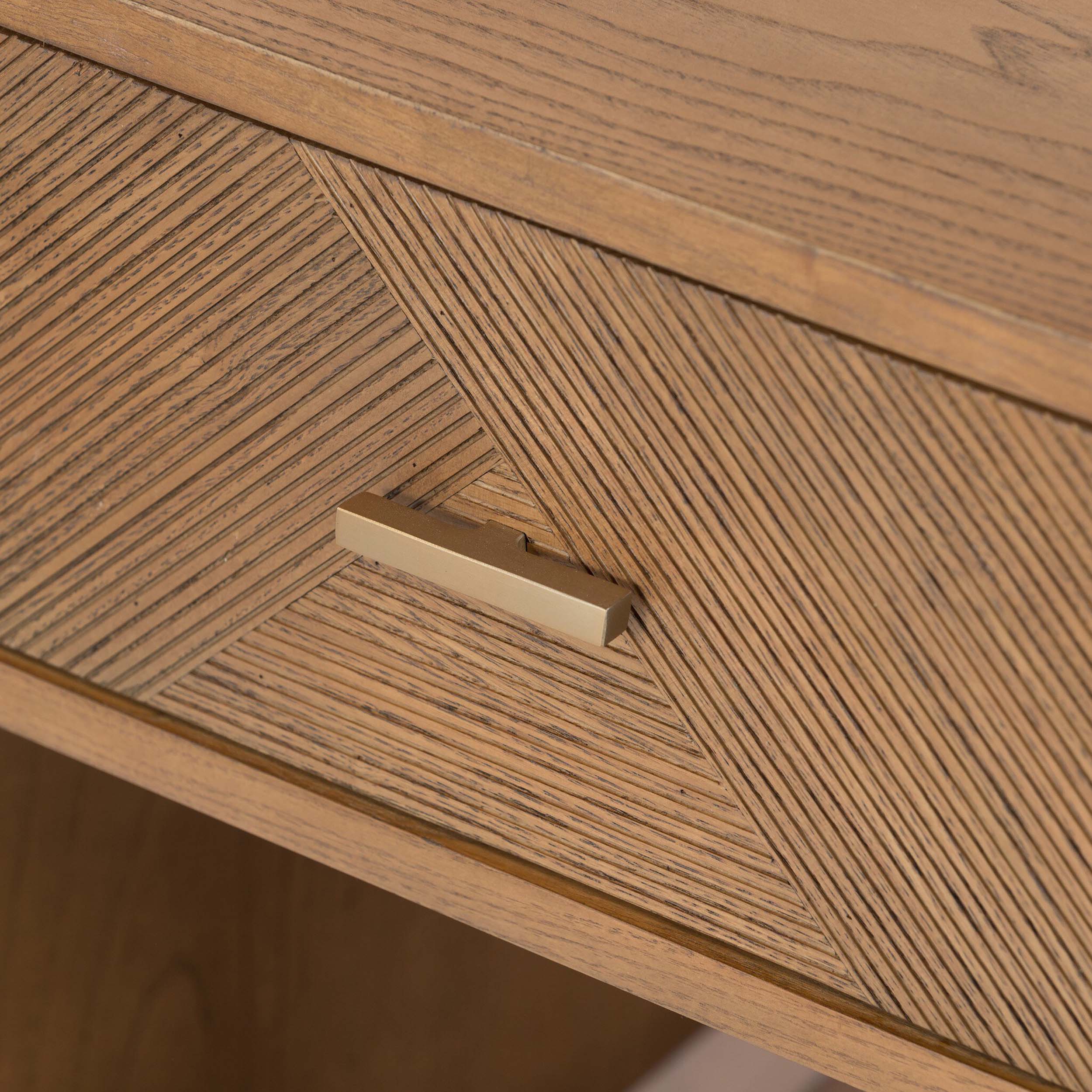 Caspian Nightstand, Smoked Oak Veneer