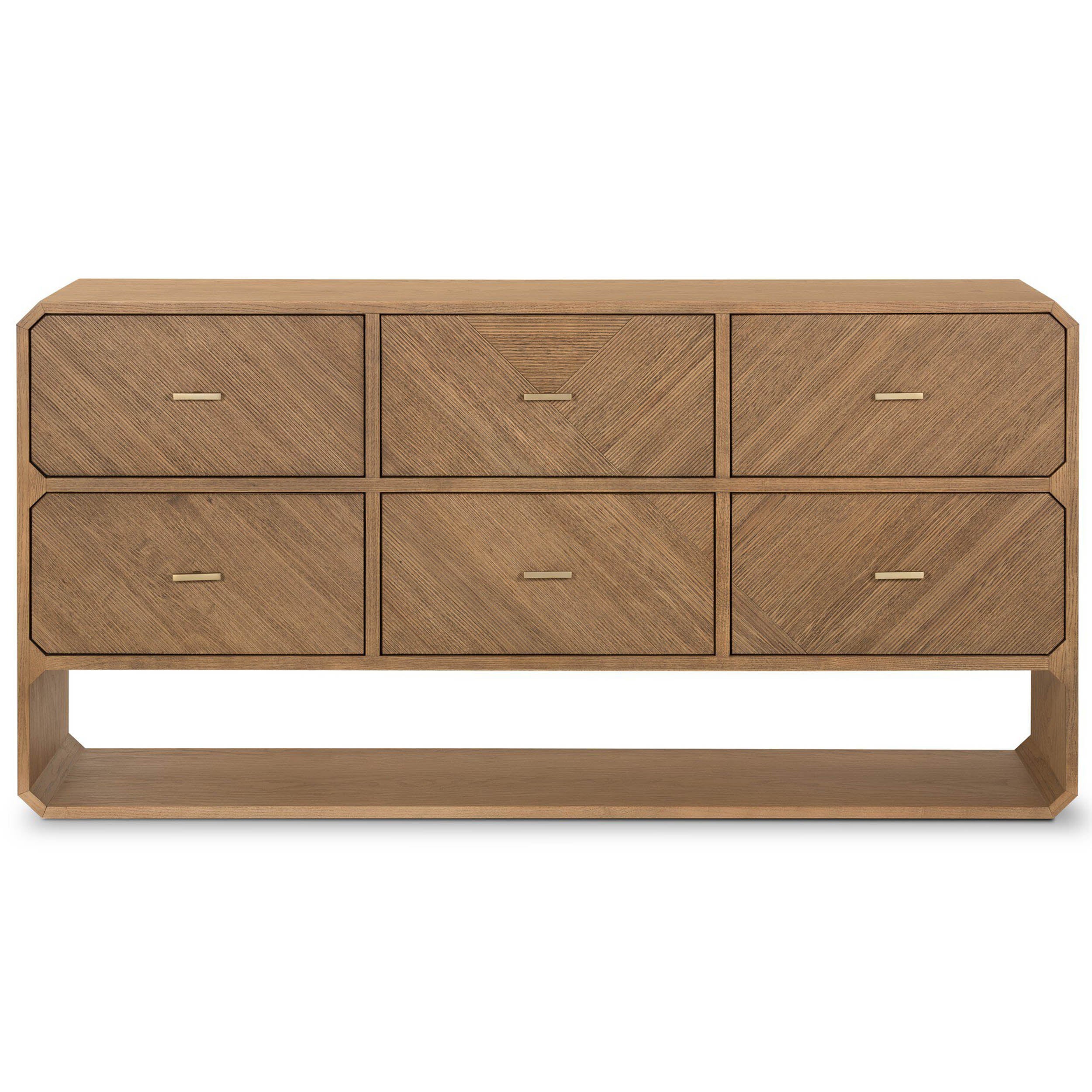 Caspian 6 Drawer Dresser, Natural Ash