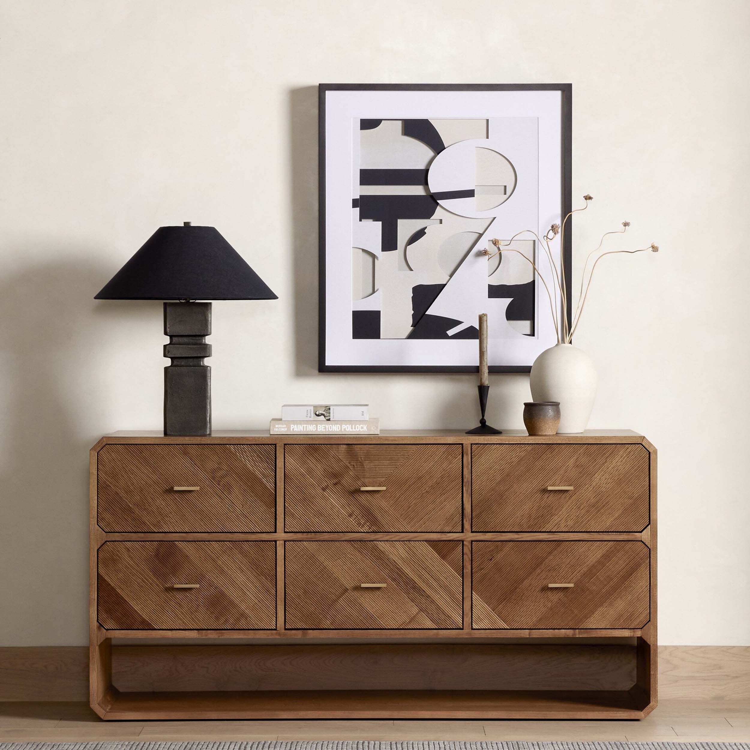 Caspian 6 Drawer Dresser, Natural Ash