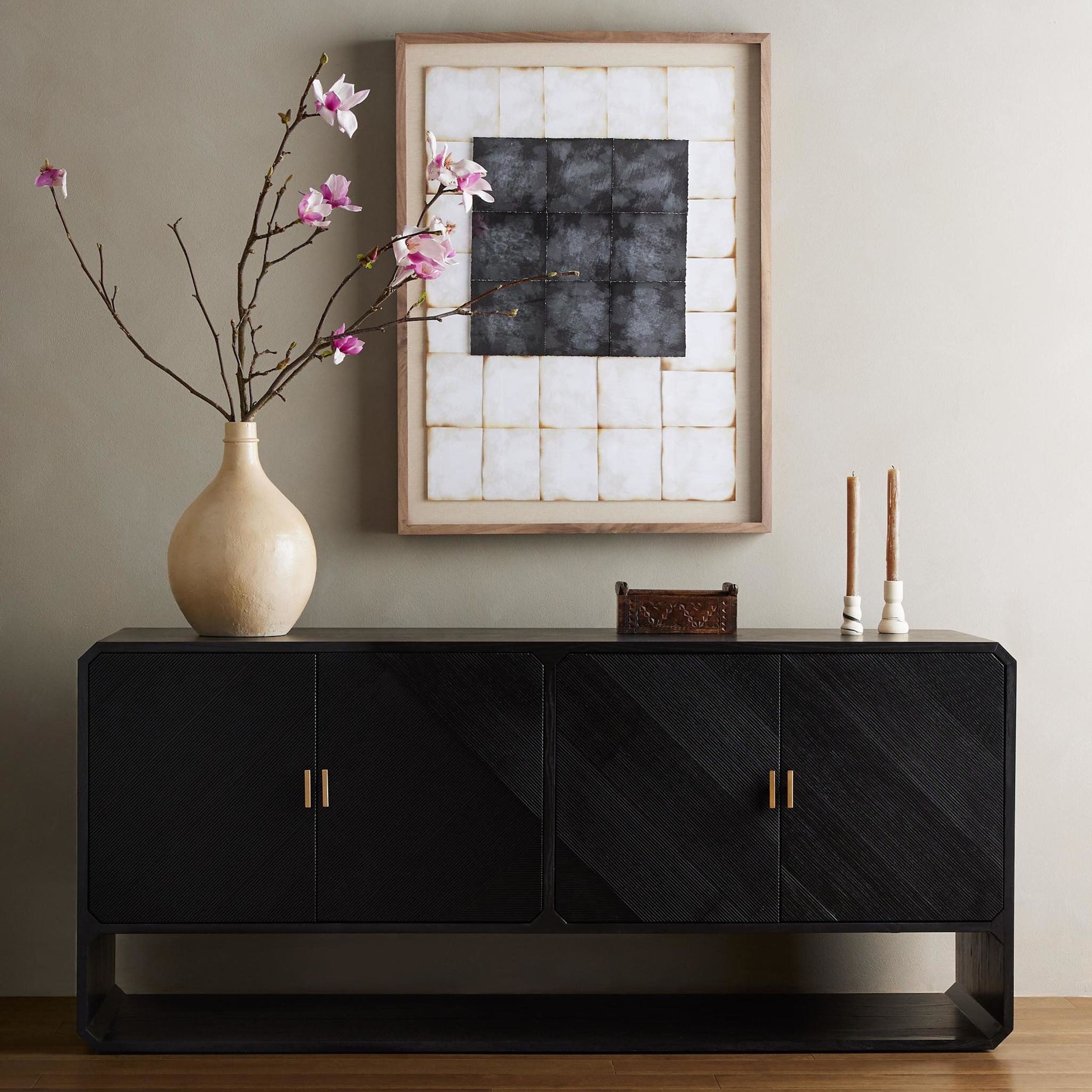 Caspian Sideboard, Black Ash Veneer