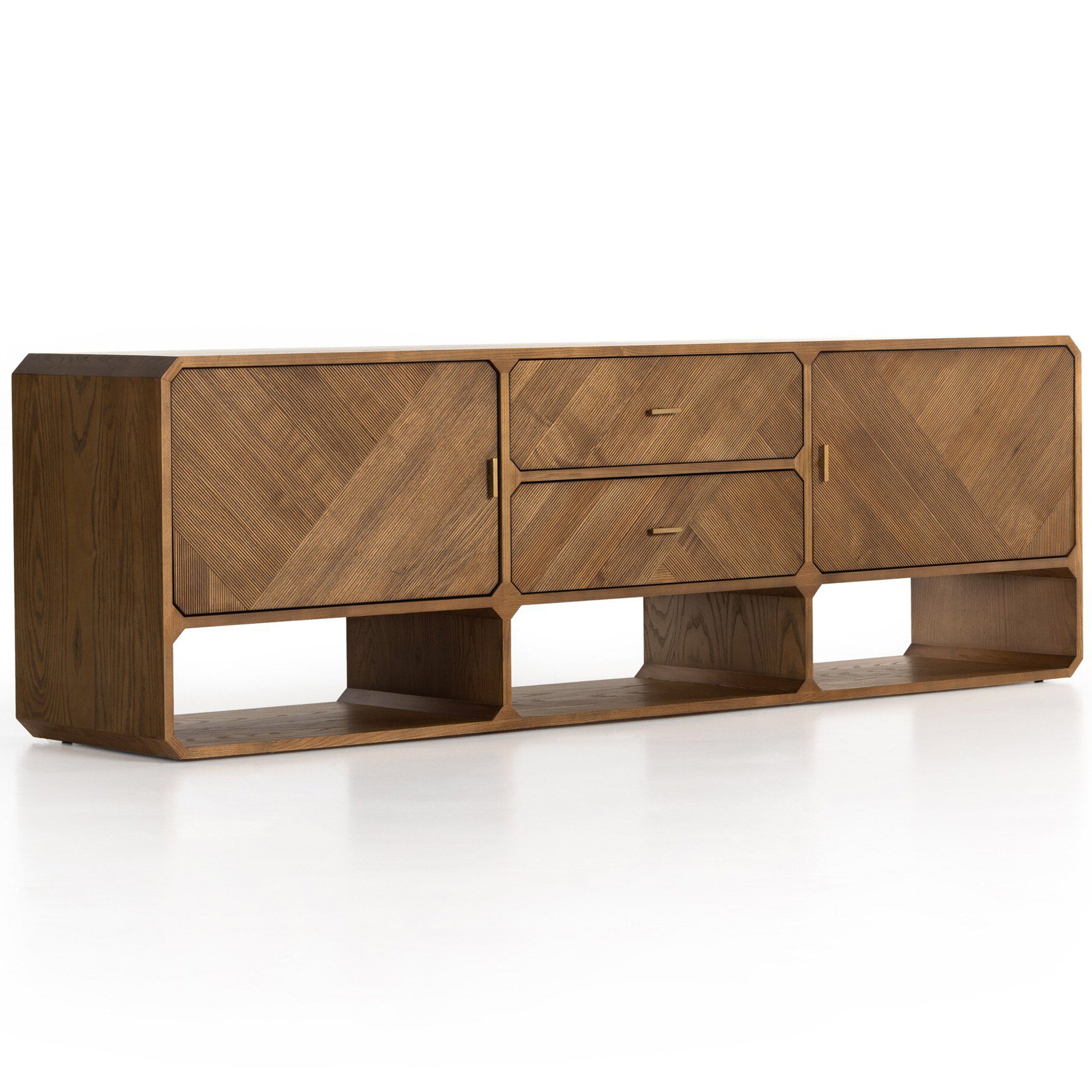 Caspian Media Console, Natural Ash