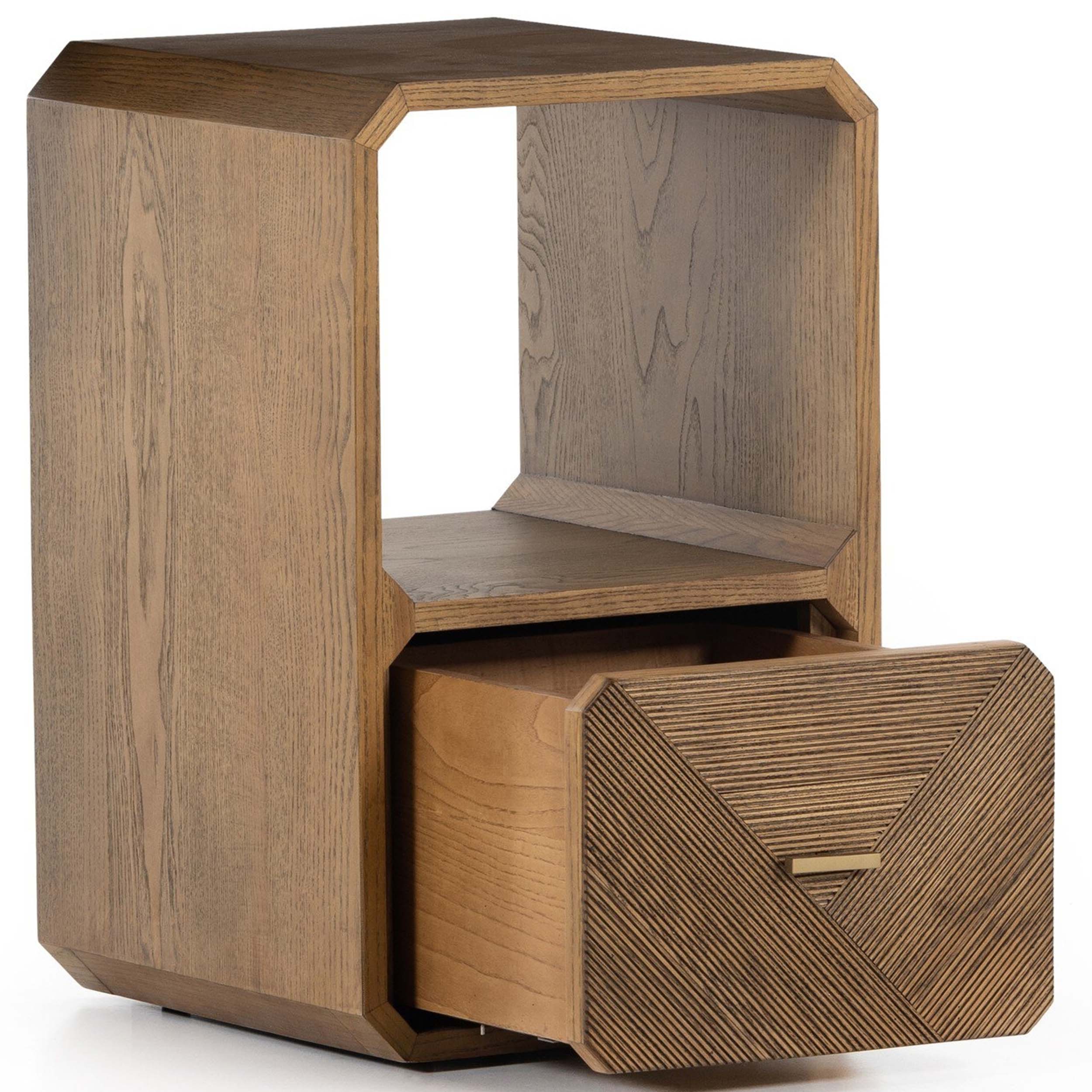 Caspian End Table, Natural Ash Veneer