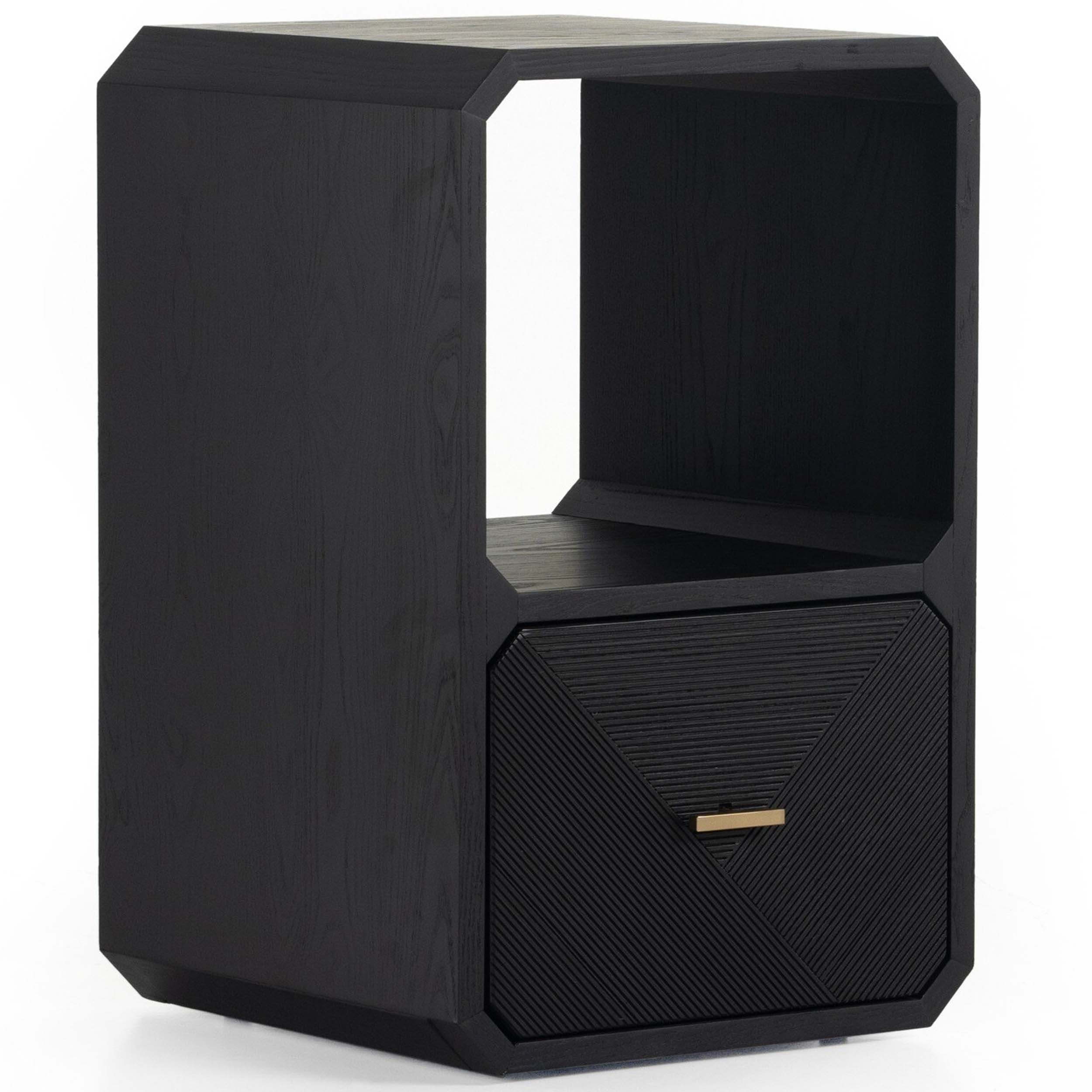 Caspian End Table, Black Ash Veneer