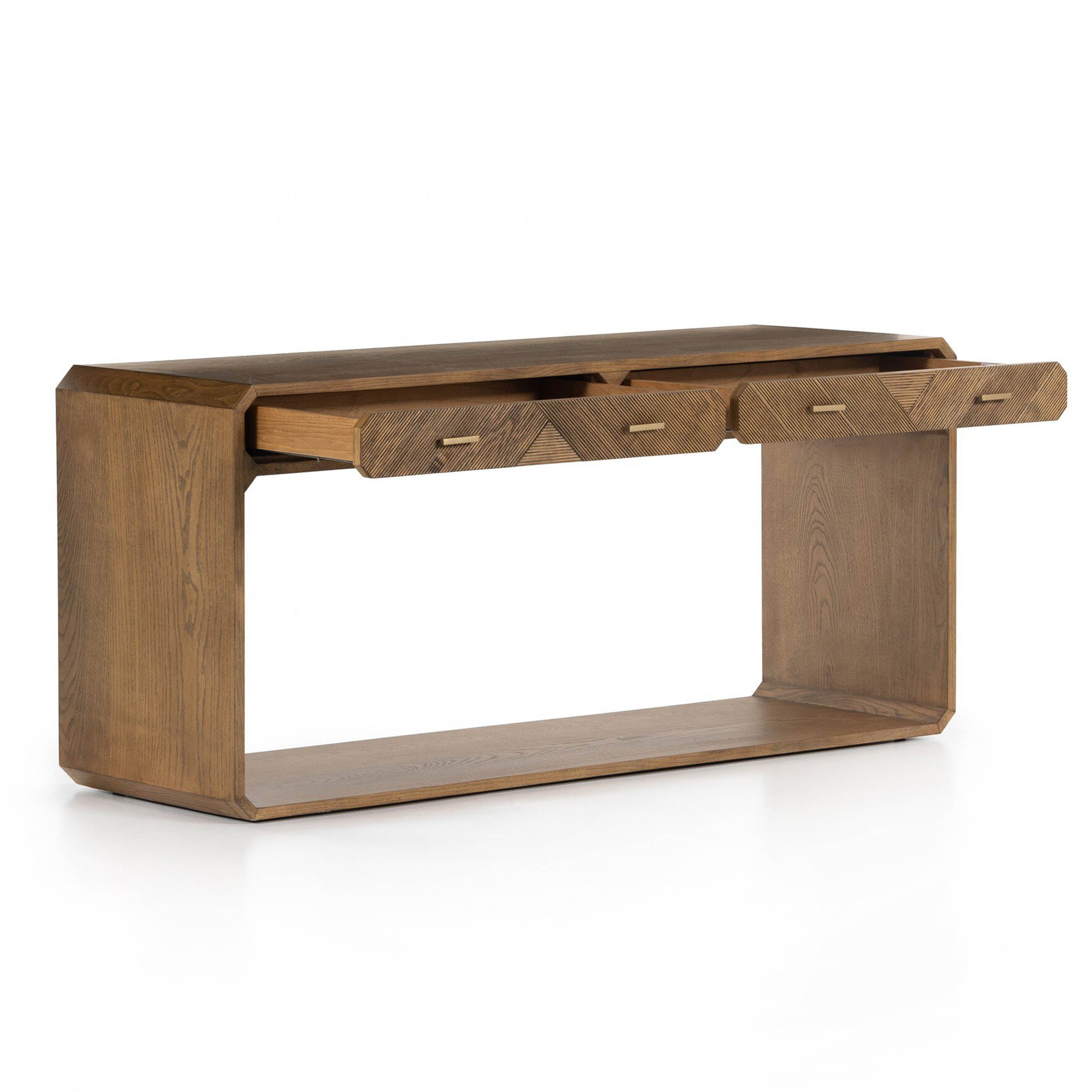Caspian Console Table, Natural Ash Veneer
