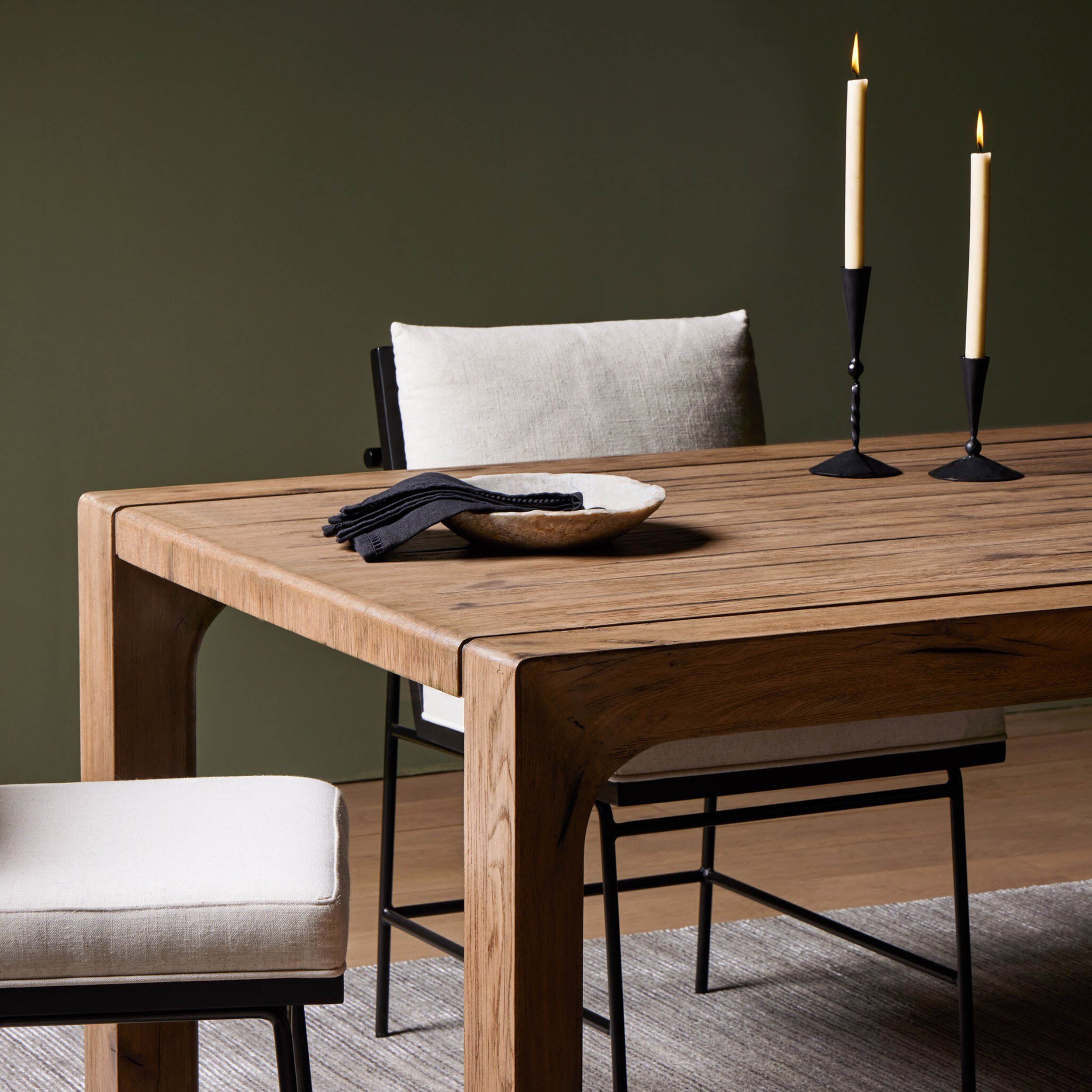 Henry Dining Table, Rustic Grey Veneer