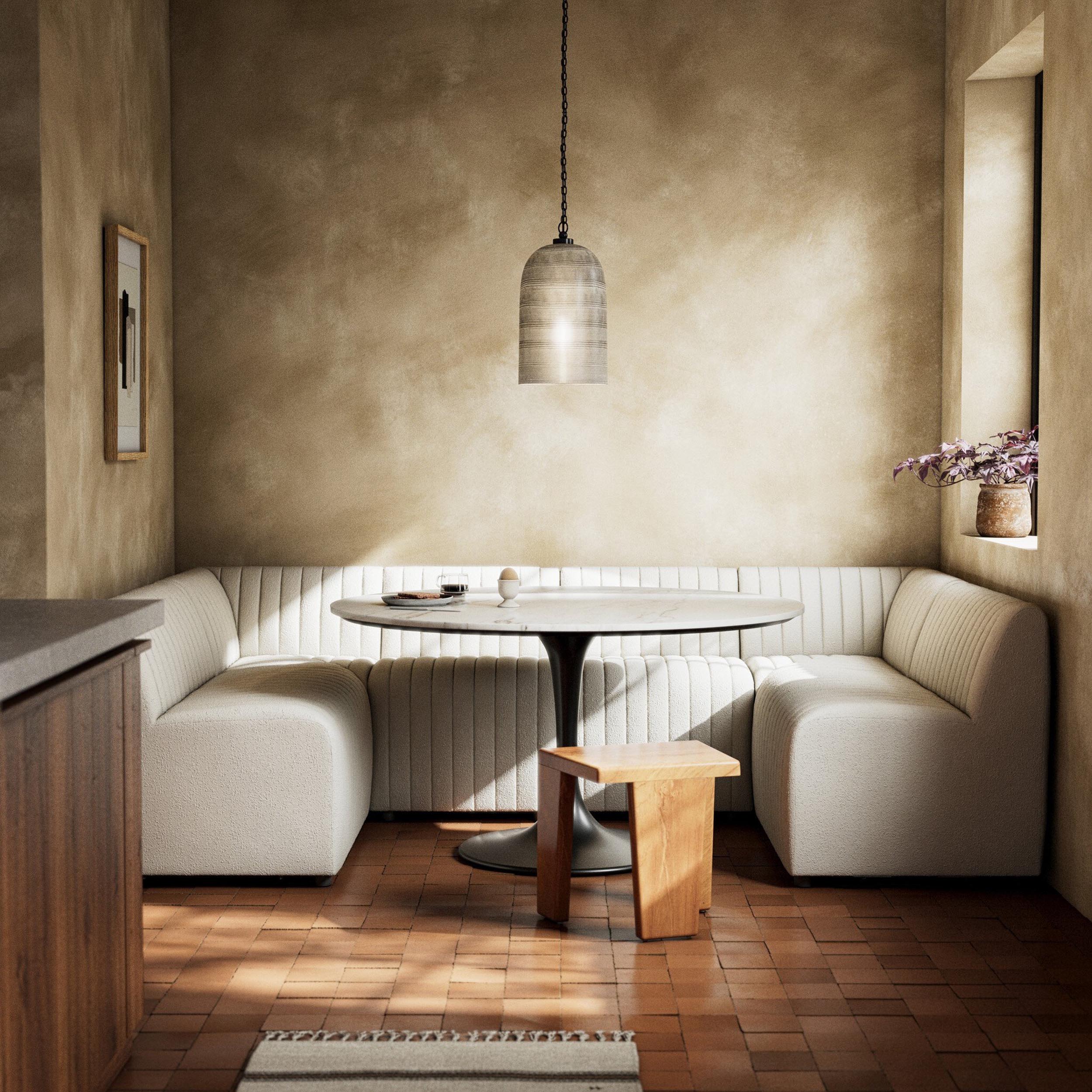 Augustine Dining Banquette U Shape, Capri Oatmeal