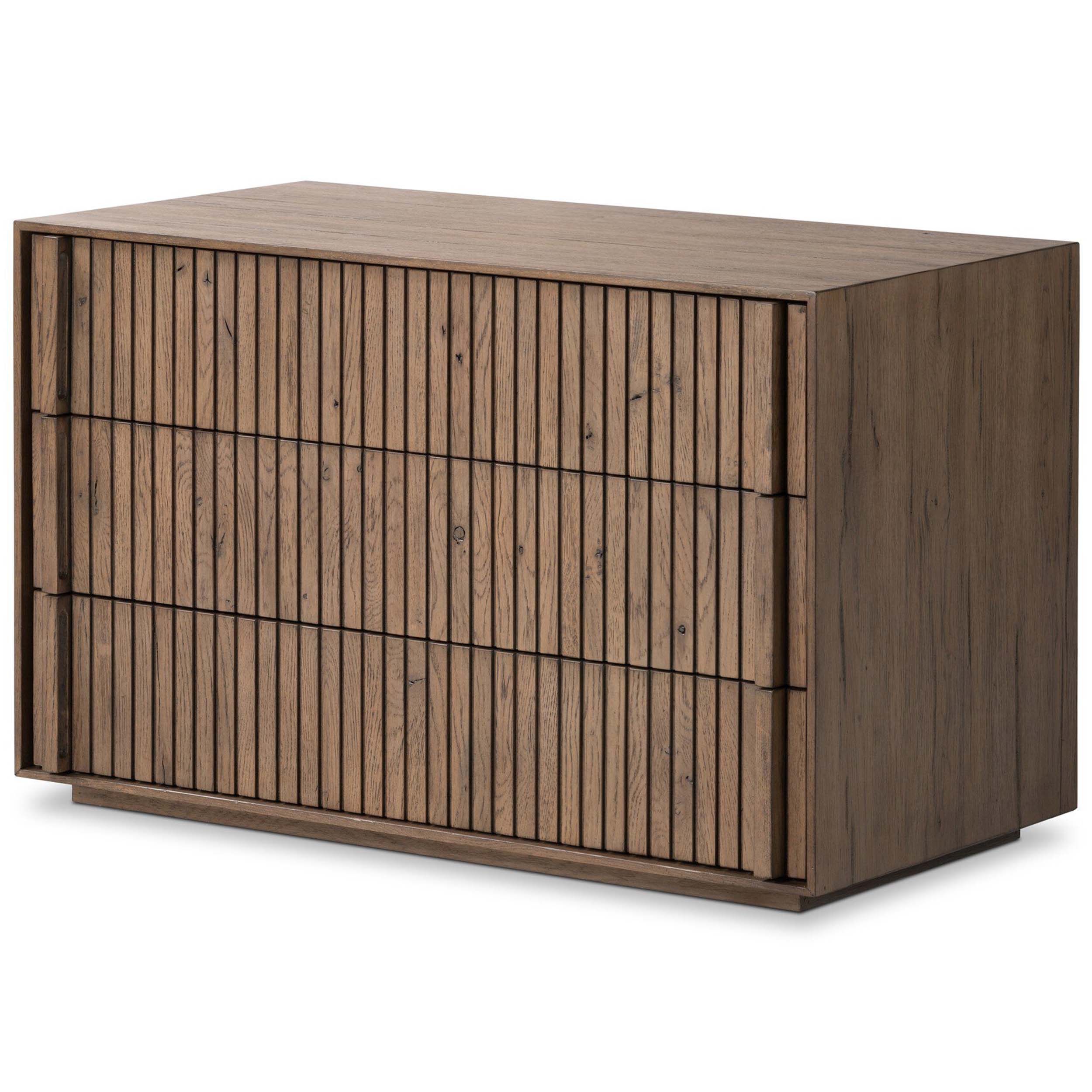 Leo Nightstand, Rustic Grey Veneer