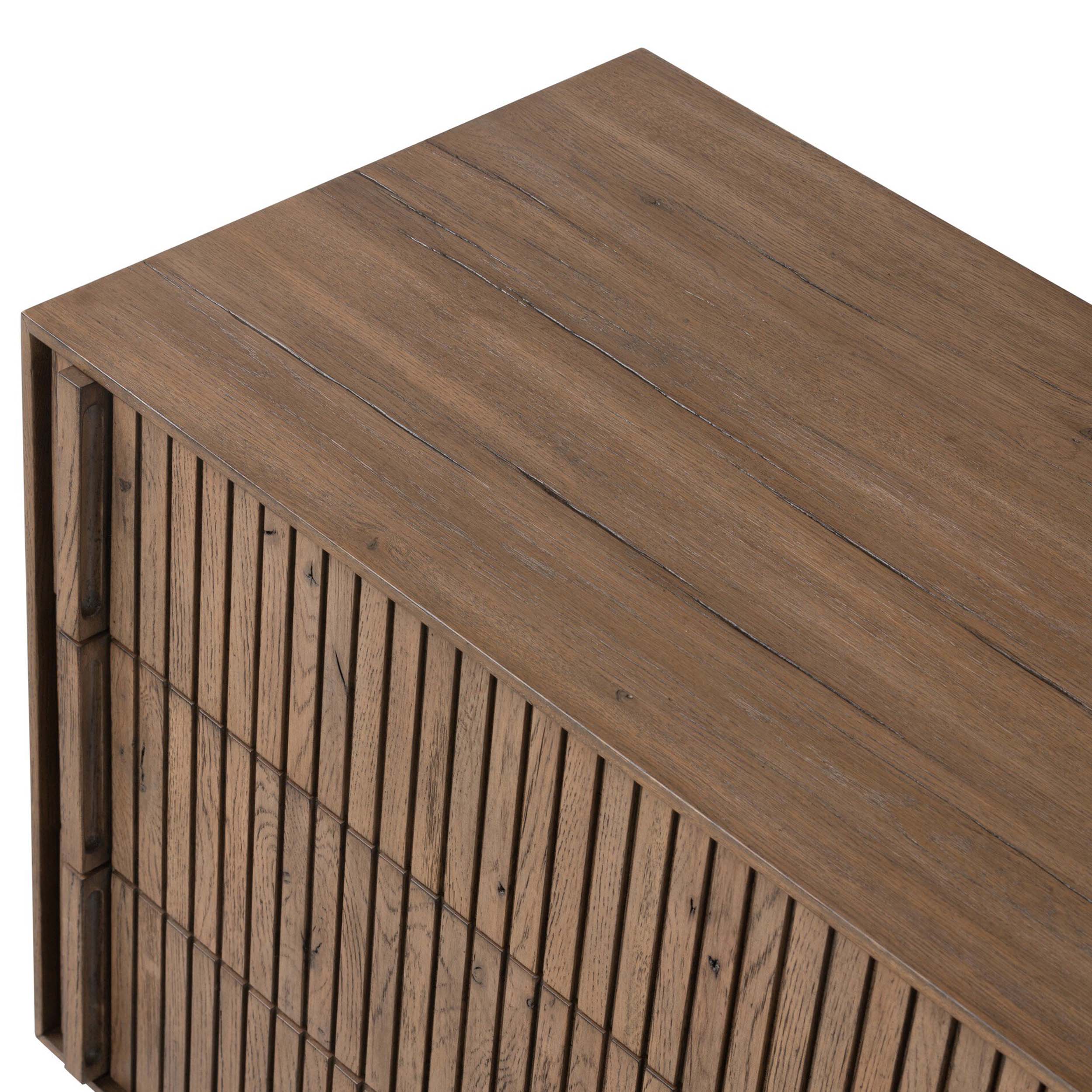 Leo Nightstand, Rustic Grey Veneer