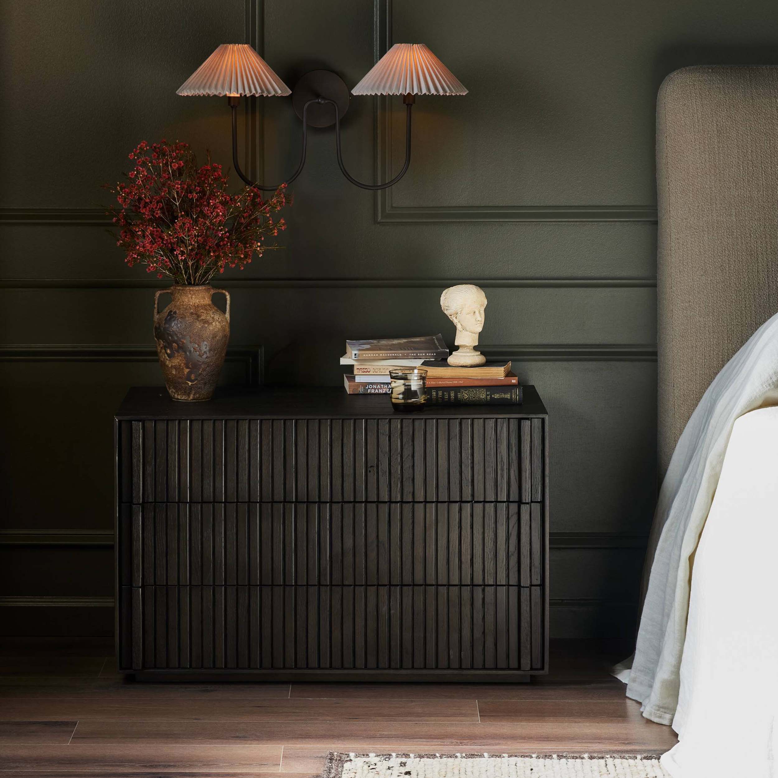 Leo Nightstand, Smoked Black Veneer