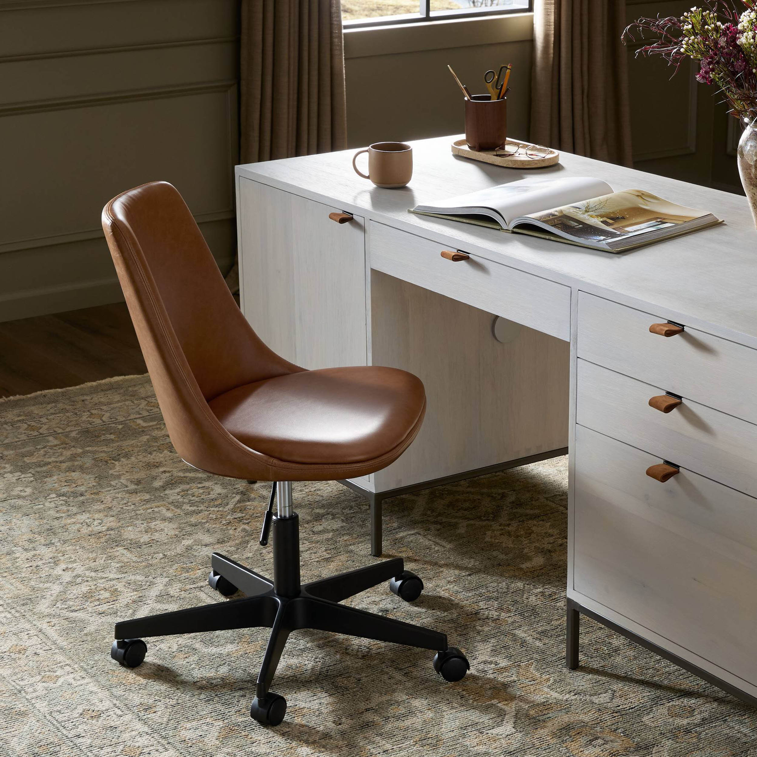 Lyka Desk Chair, Sonoma Chestnut