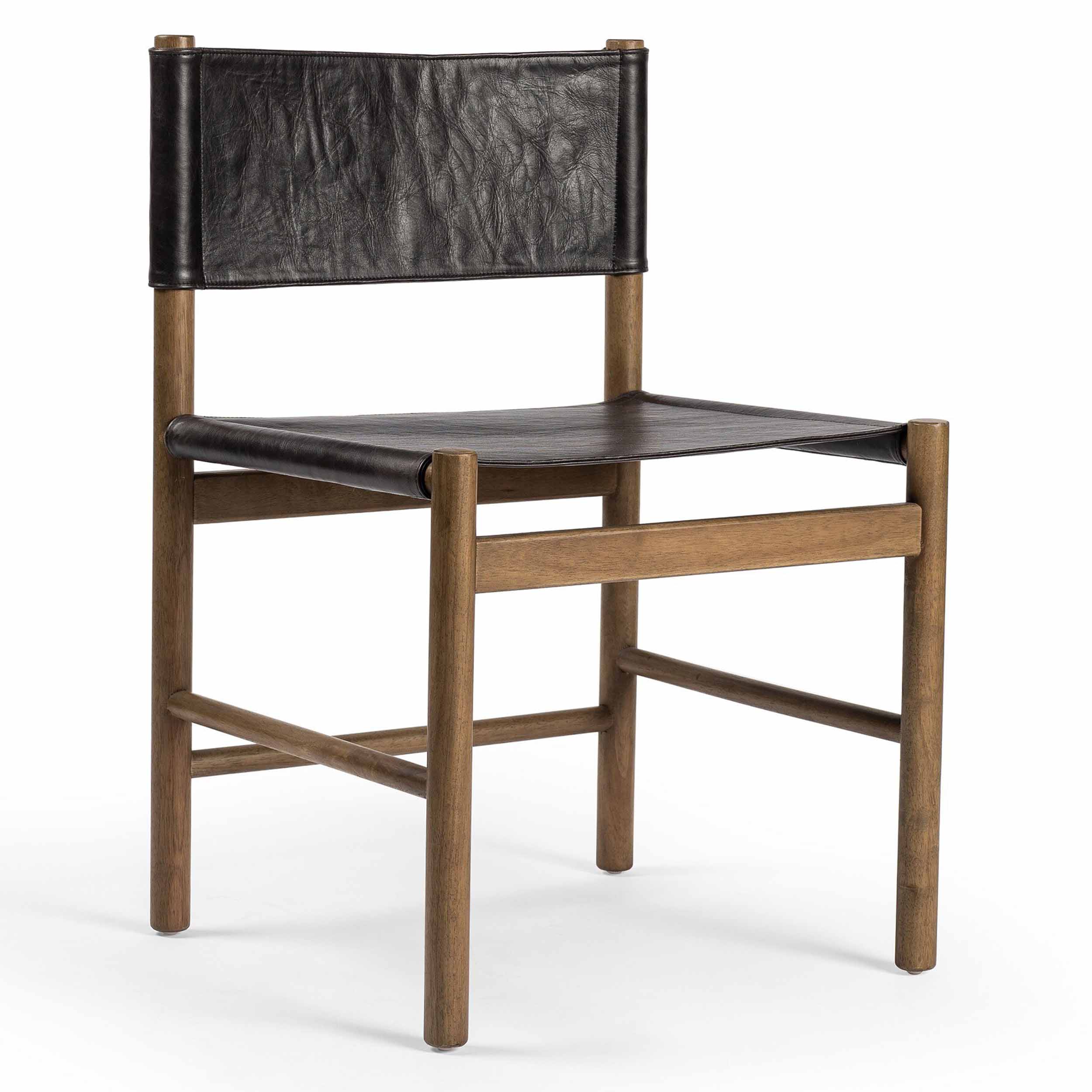 Kena Dining Chair, Sonoma Black, Solid Parawood
