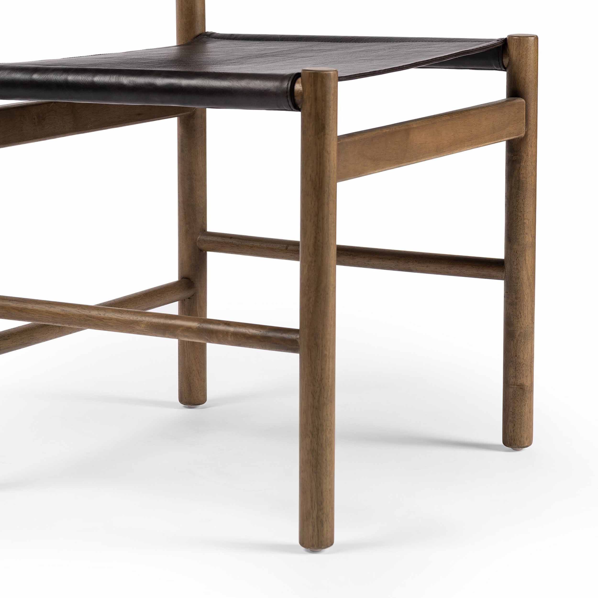 Kena Dining Chair, Sonoma Black, Solid Parawood