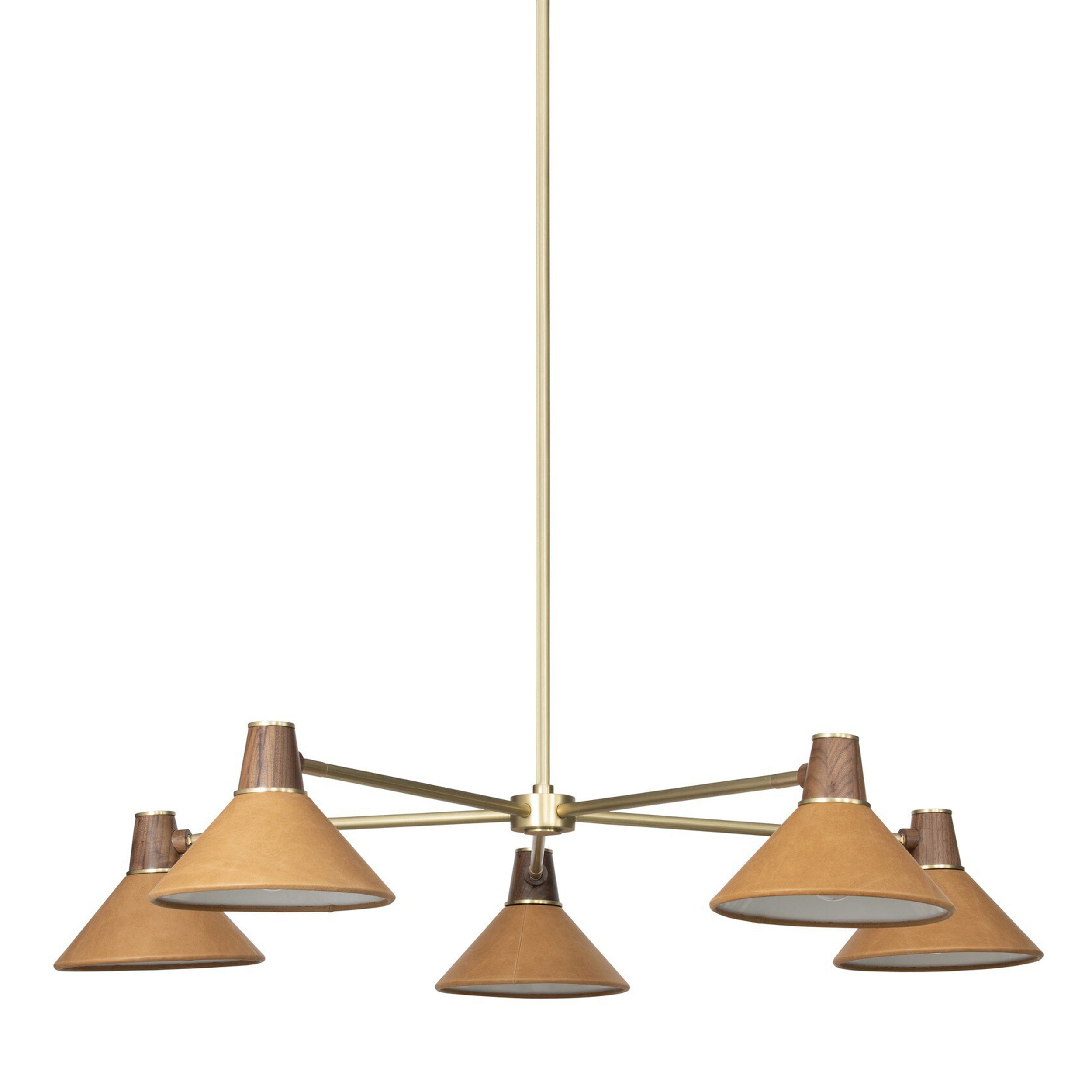 Cullen Chandelier, Aged Brass