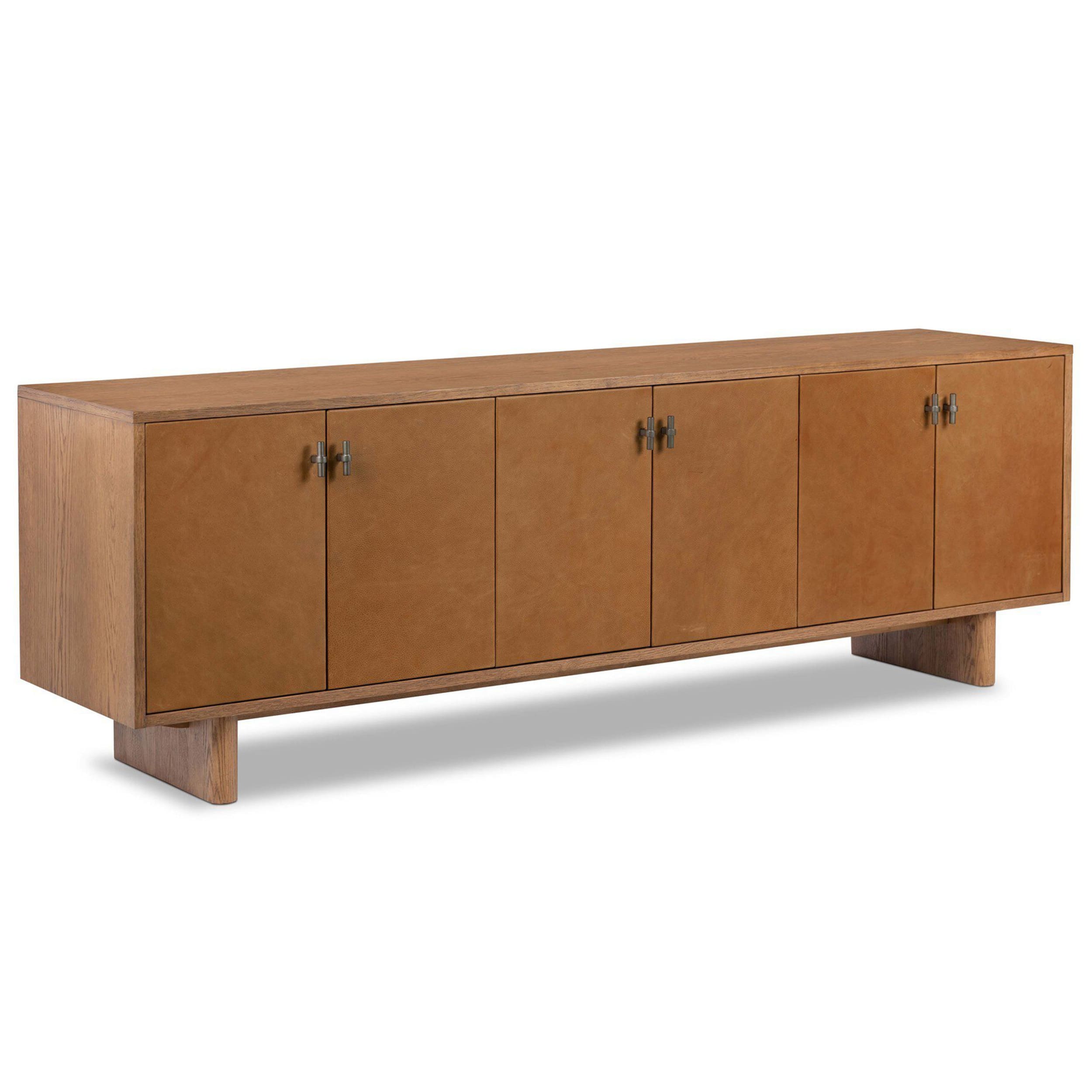 Posada Media Console, Amber Oak Veneer
