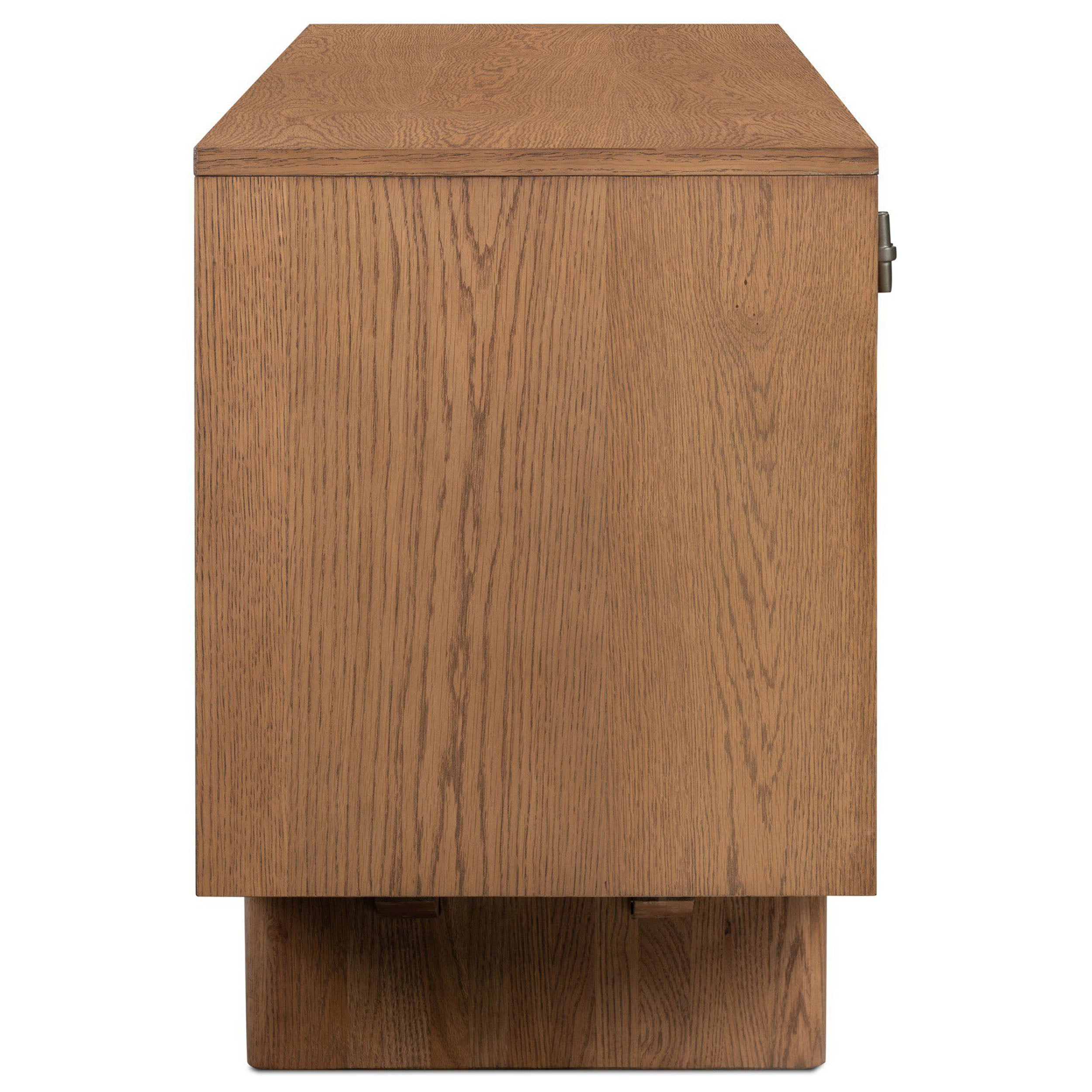 Posada Media Console, Amber Oak Veneer