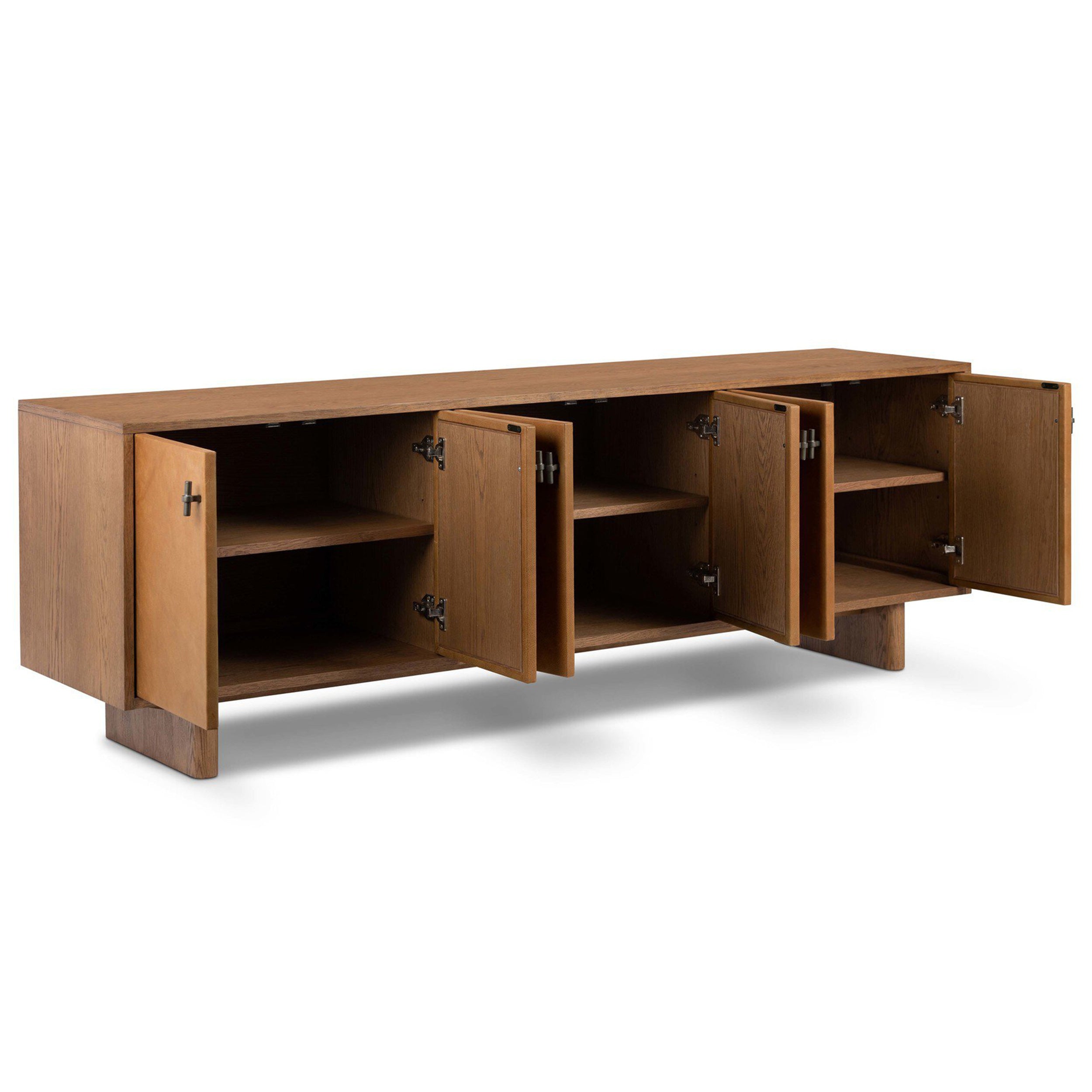 Posada Media Console, Amber Oak Veneer