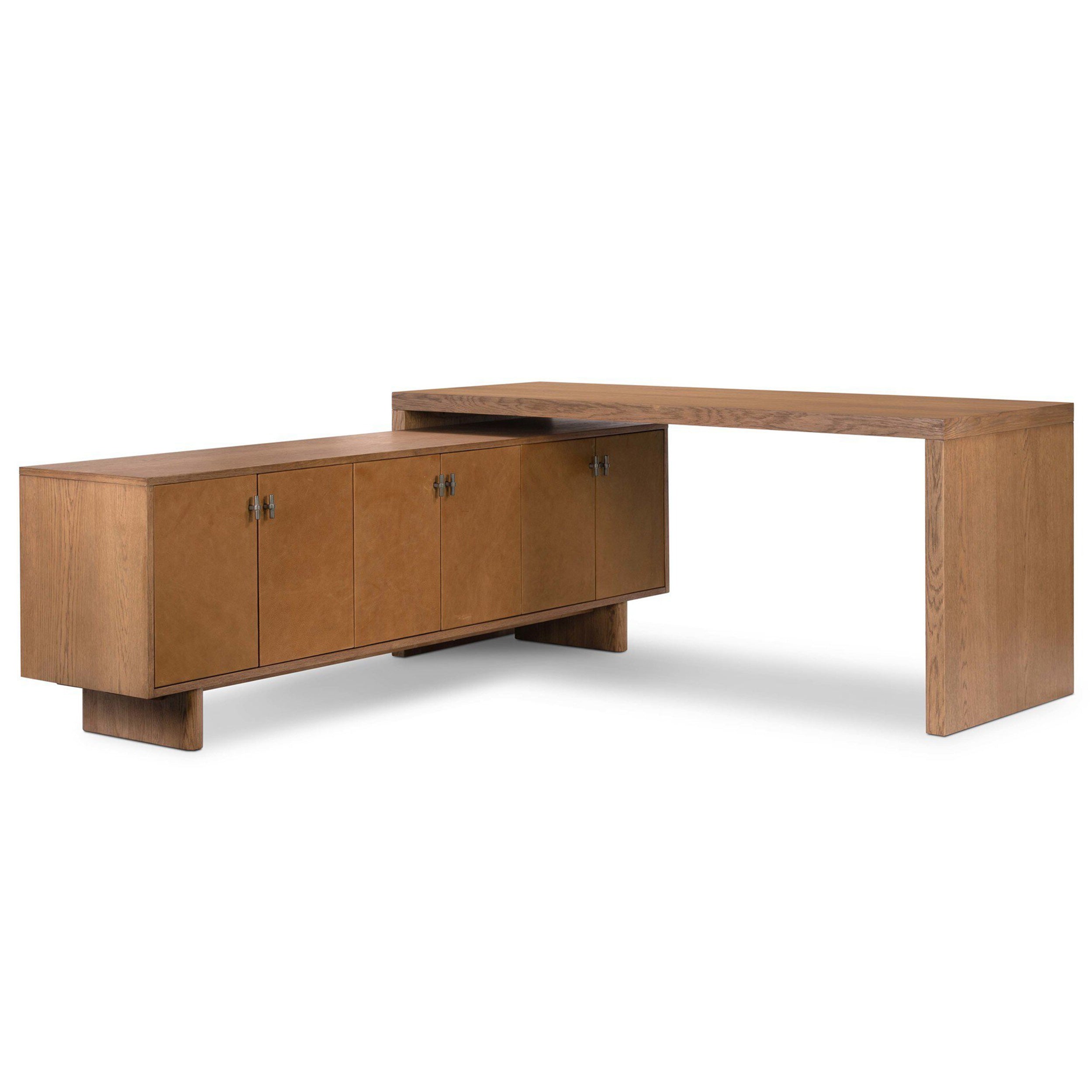 Posada Media Console, Amber Oak Veneer