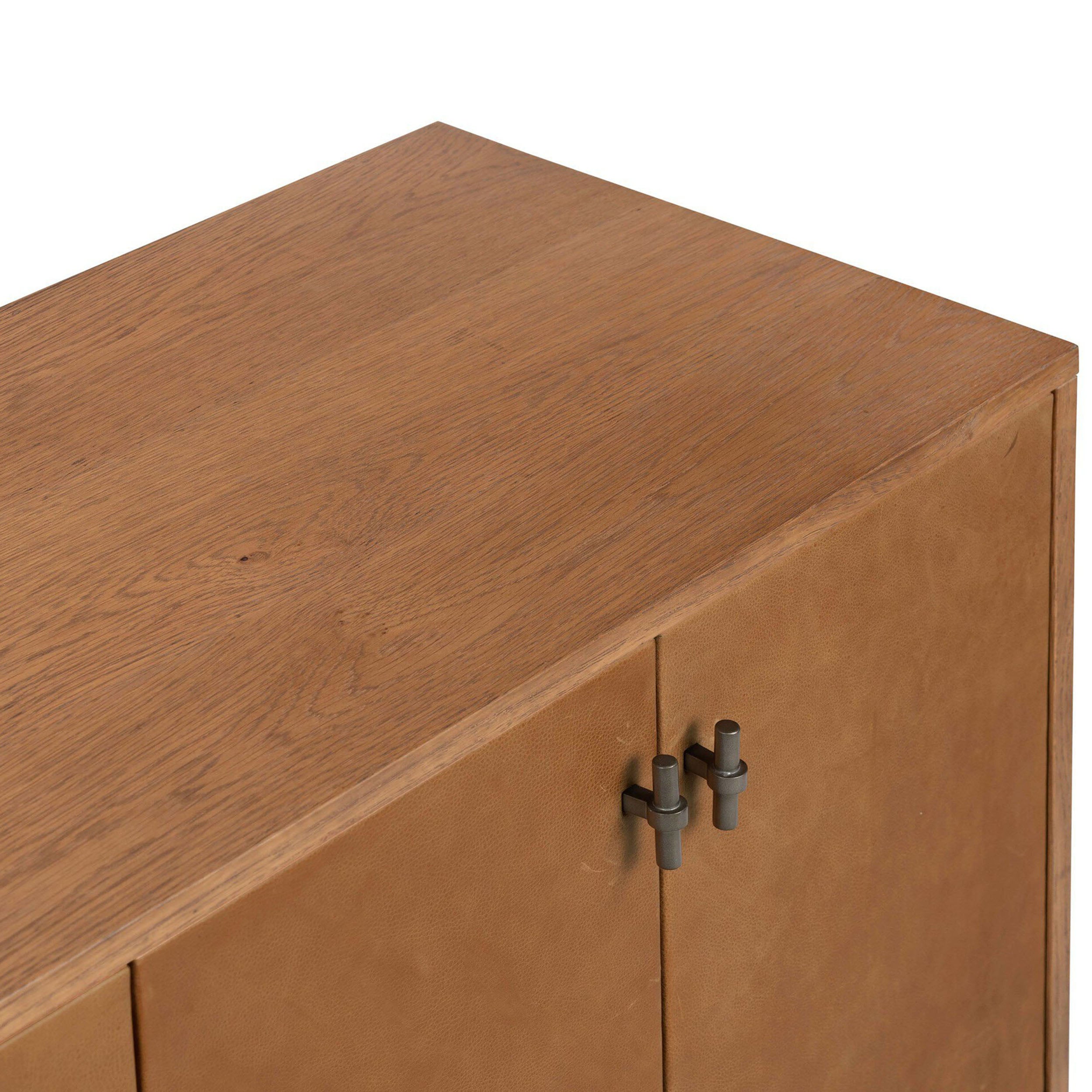 Posada Media Console, Amber Oak Veneer
