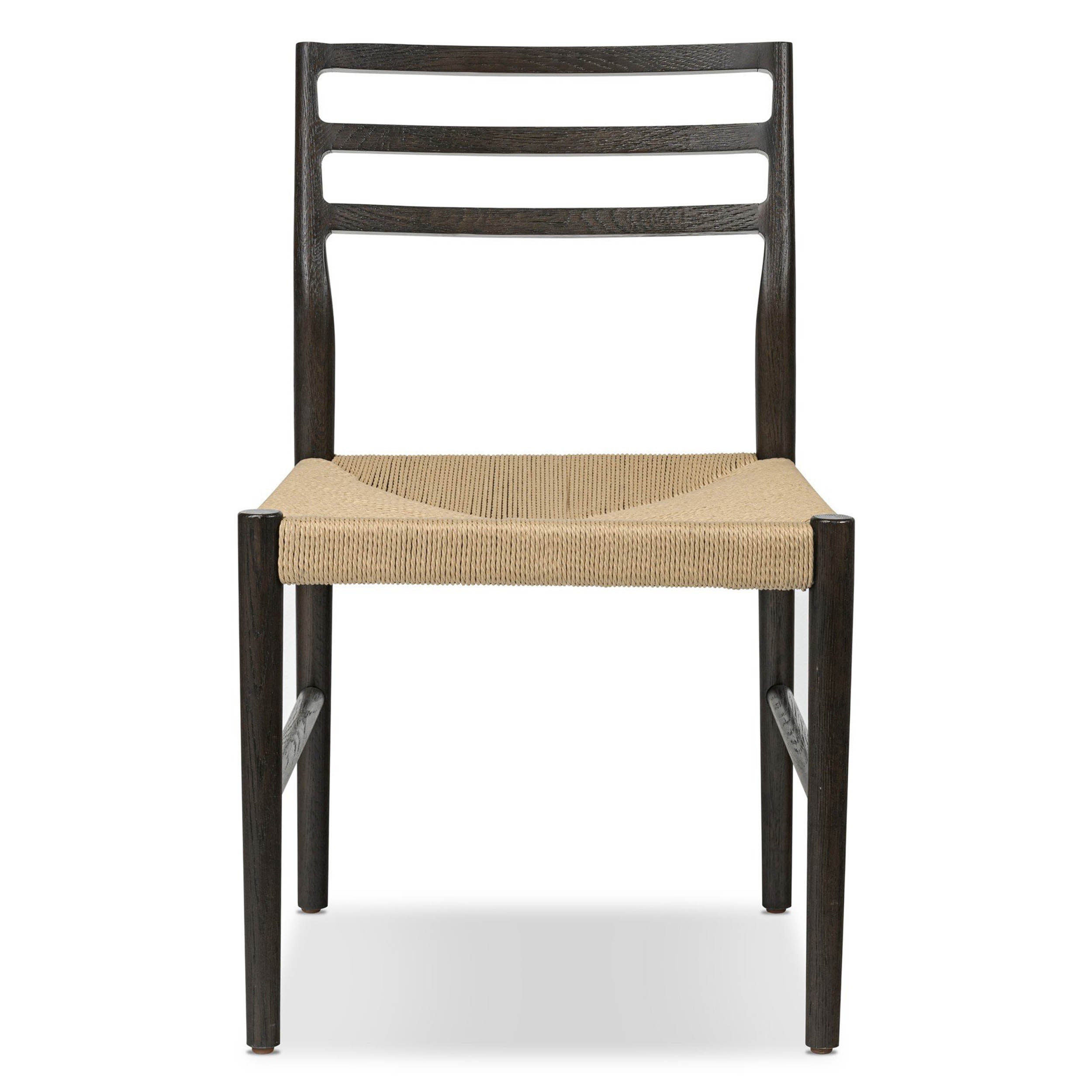 Glenmore Woven Dining Chair, Natural Papercord, Light Carbon