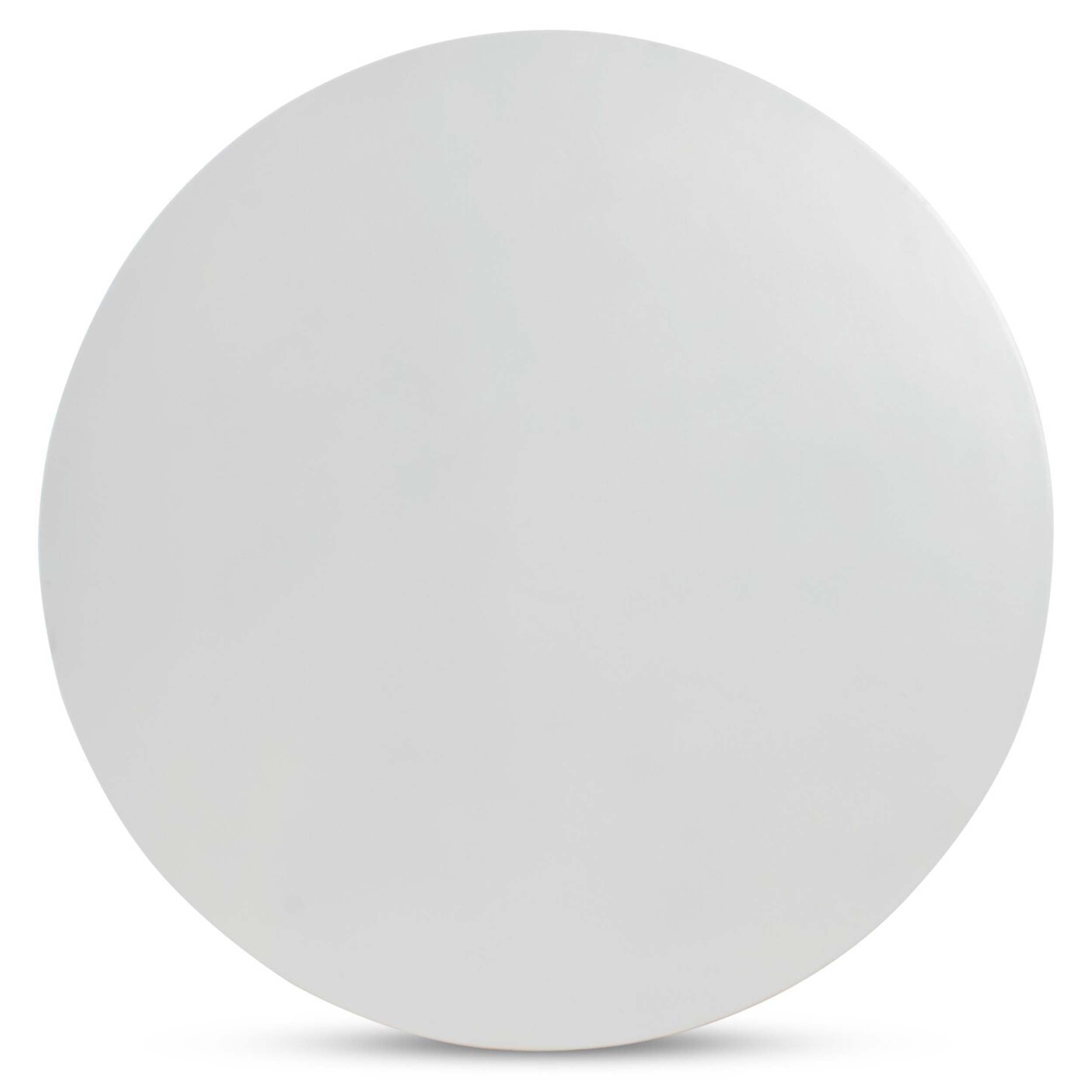 Basil Outdoor Dining Table 42", Matte White Cast Aluminum