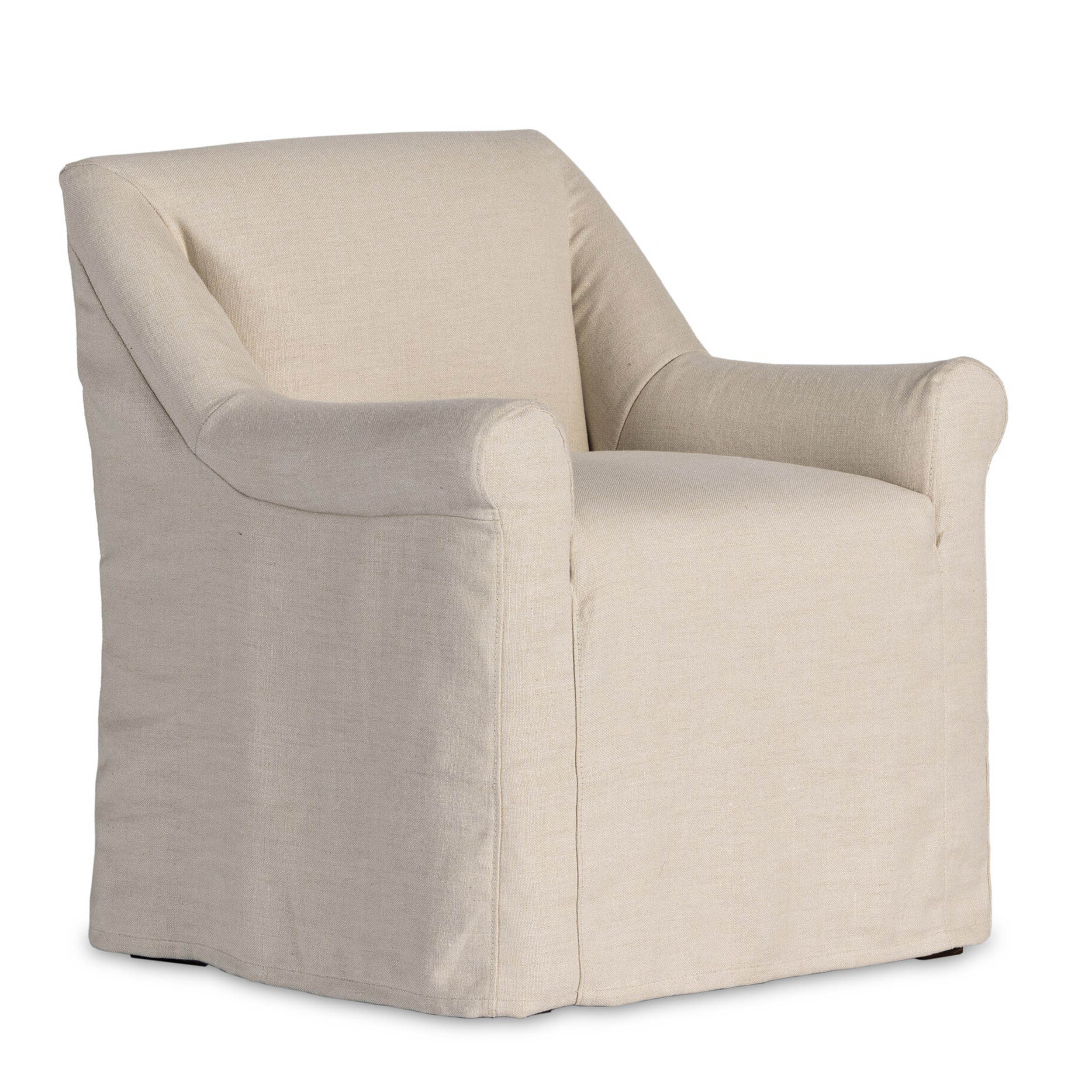 Bridges Slipcover Dining Armchair, Brussels Natural