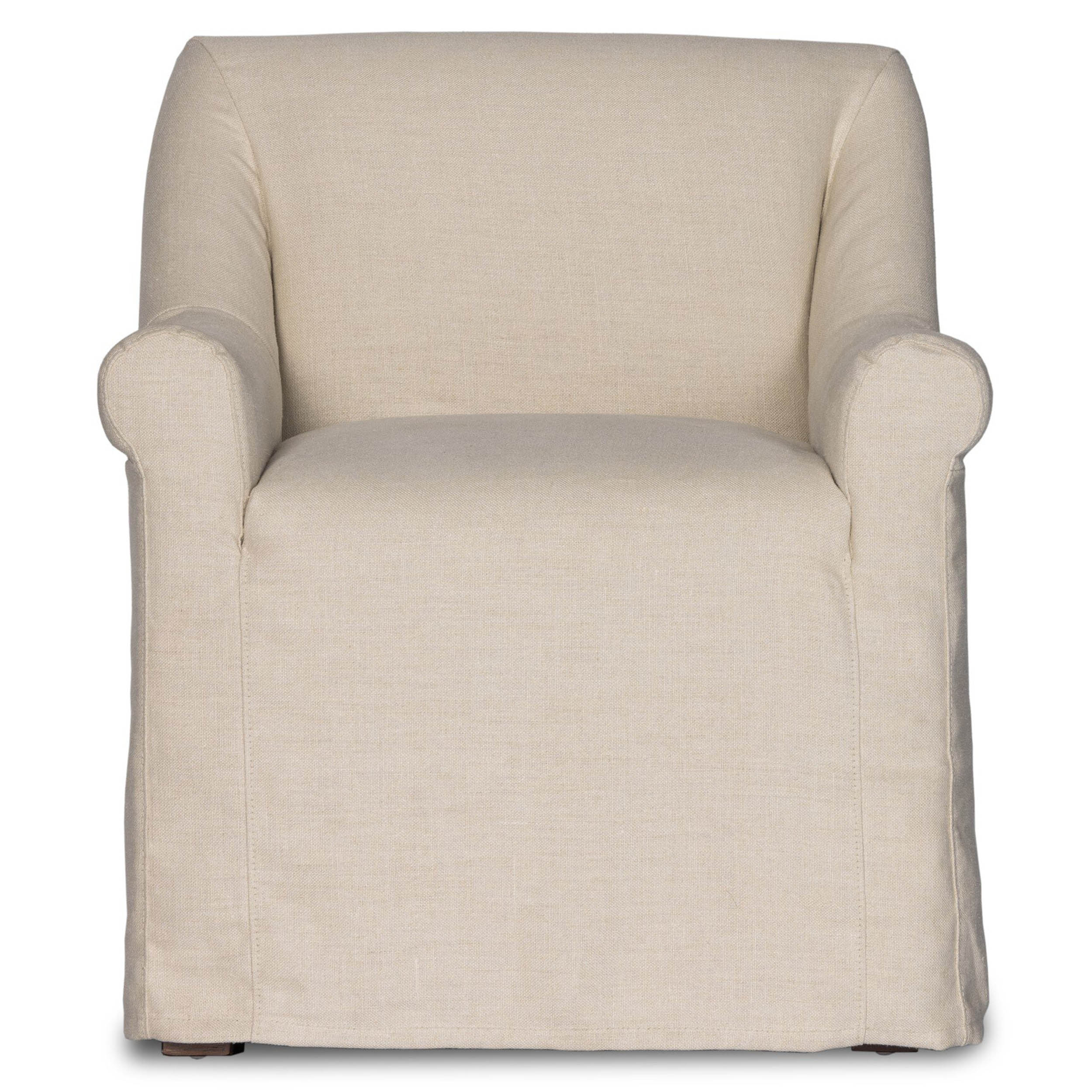 Bridges Slipcover Dining Armchair, Brussels Natural
