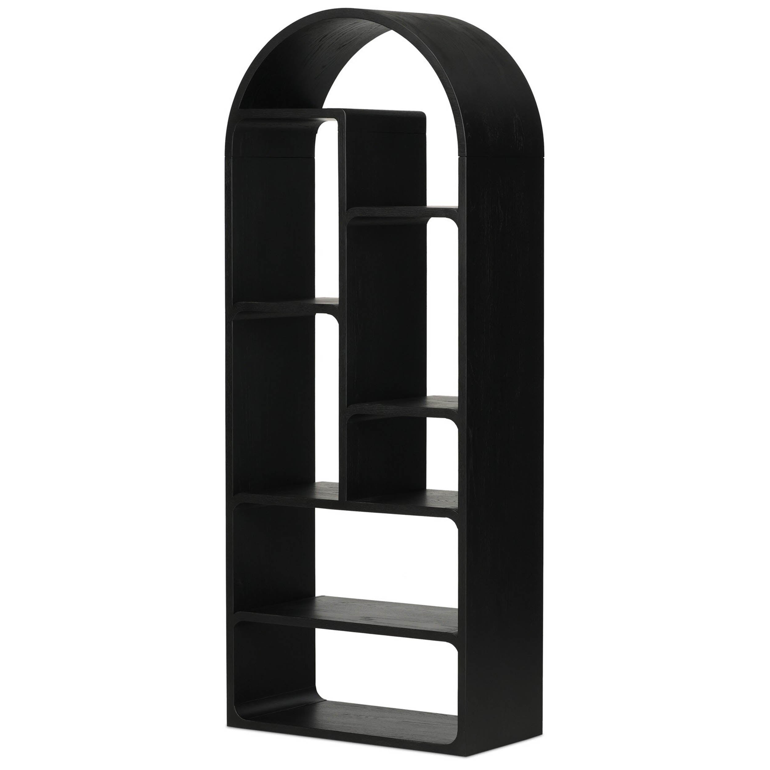 Risa Bookcase, Brushed Ebony Oak Veneer