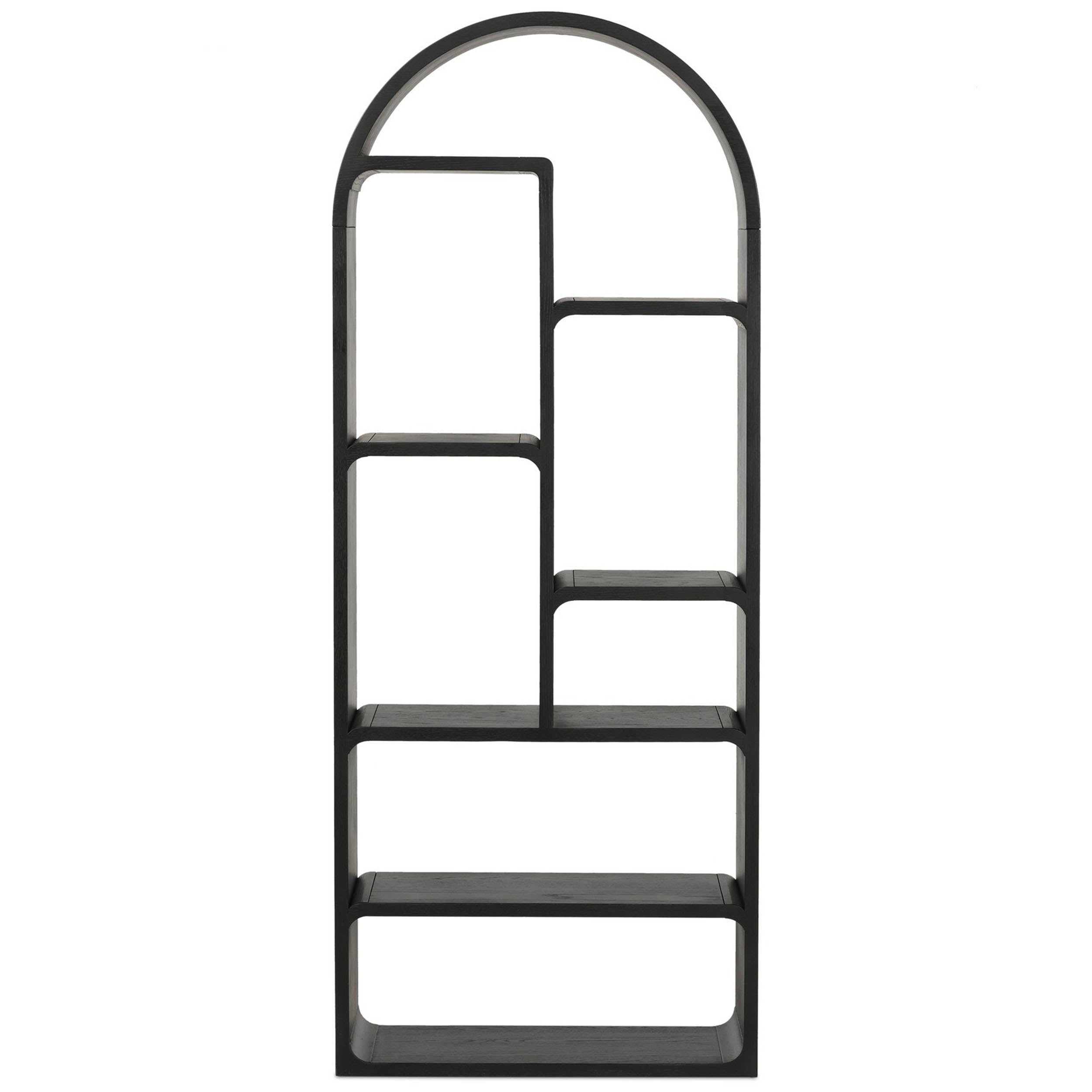 Risa Bookcase, Brushed Ebony Oak Veneer