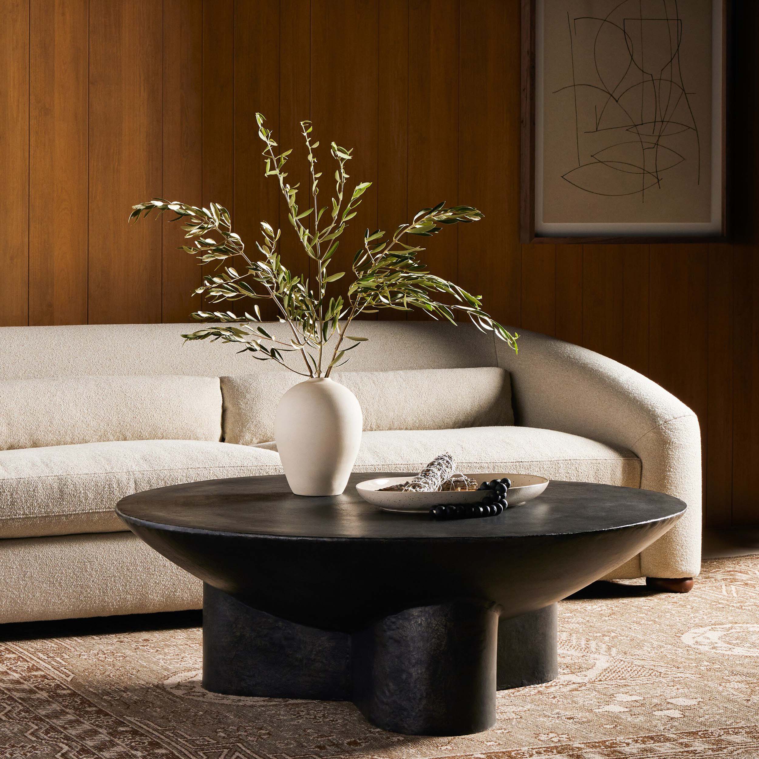 Sante Coffee Table, Raw Black