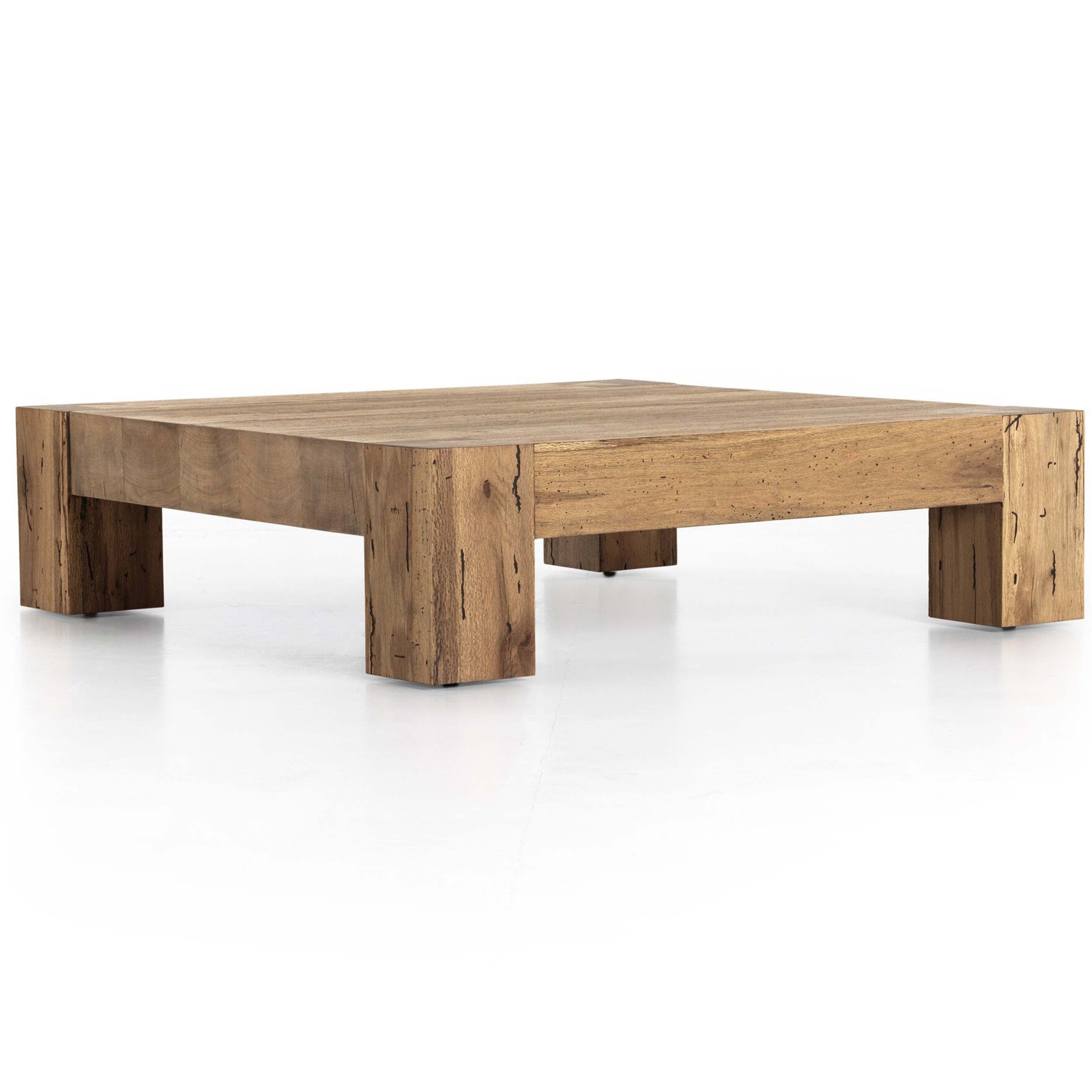 Abaso Coffee Table, Rustic Wormwood Oak