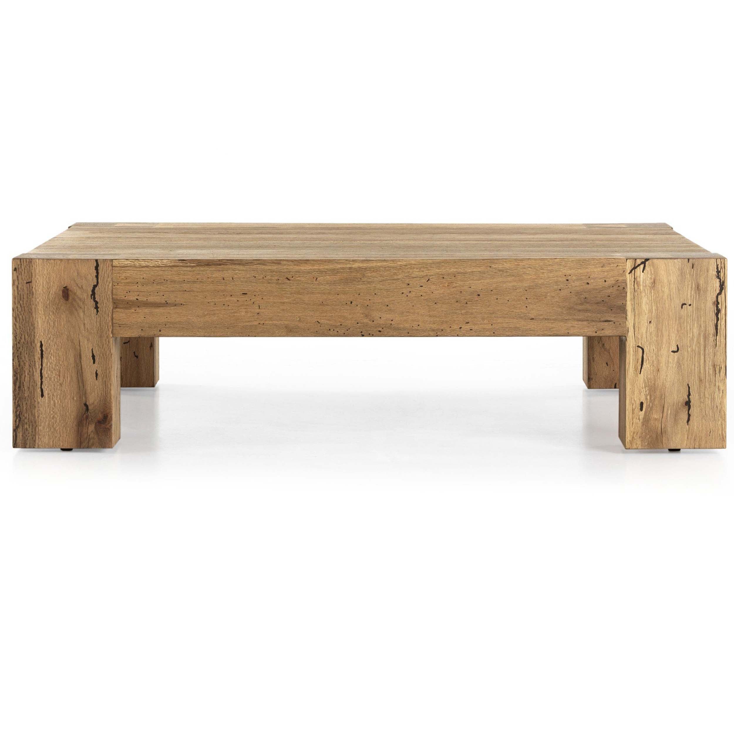 Abaso Coffee Table, Rustic Wormwood Oak