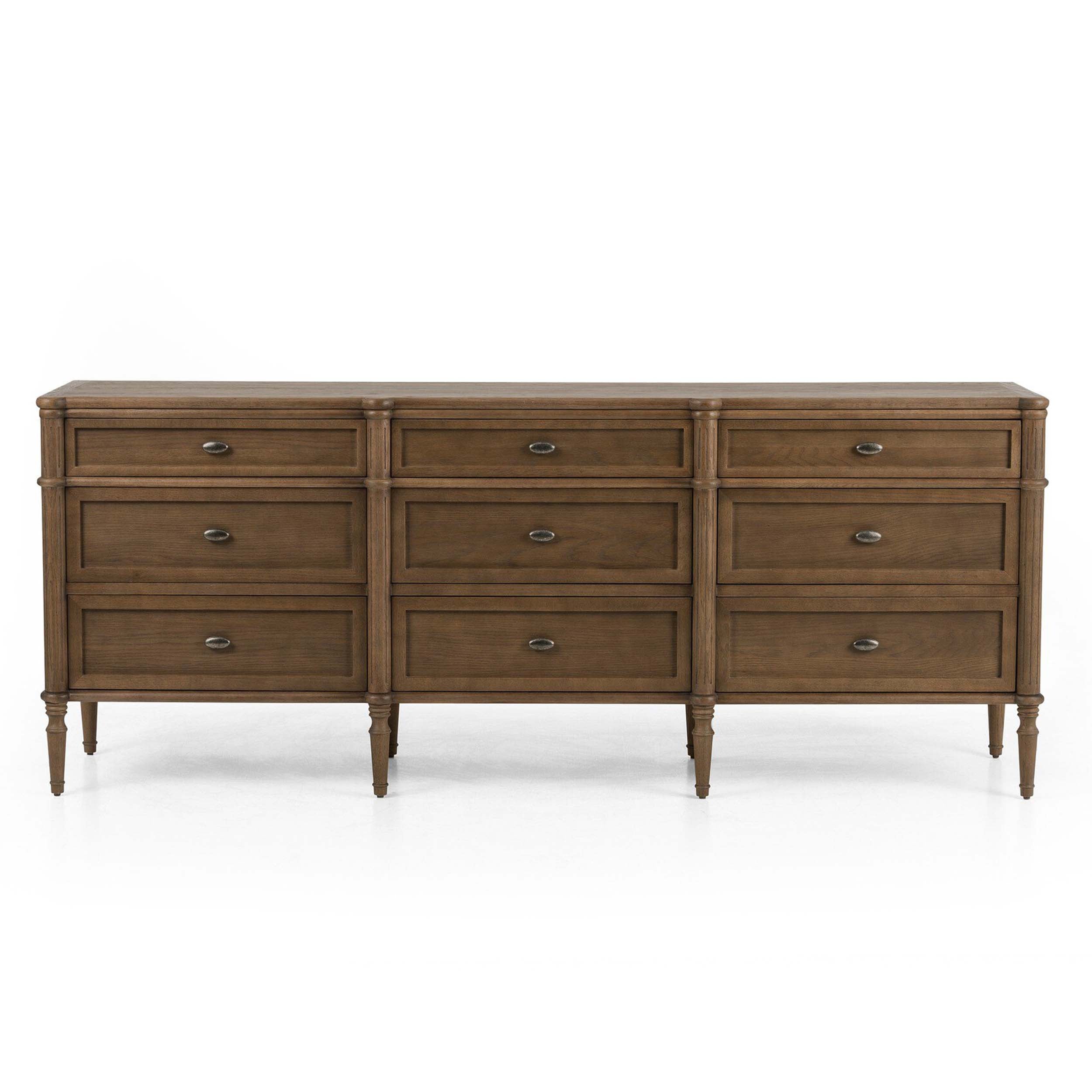 Toulouse 9 Drawer Dresser, Toasted Oak Veneer