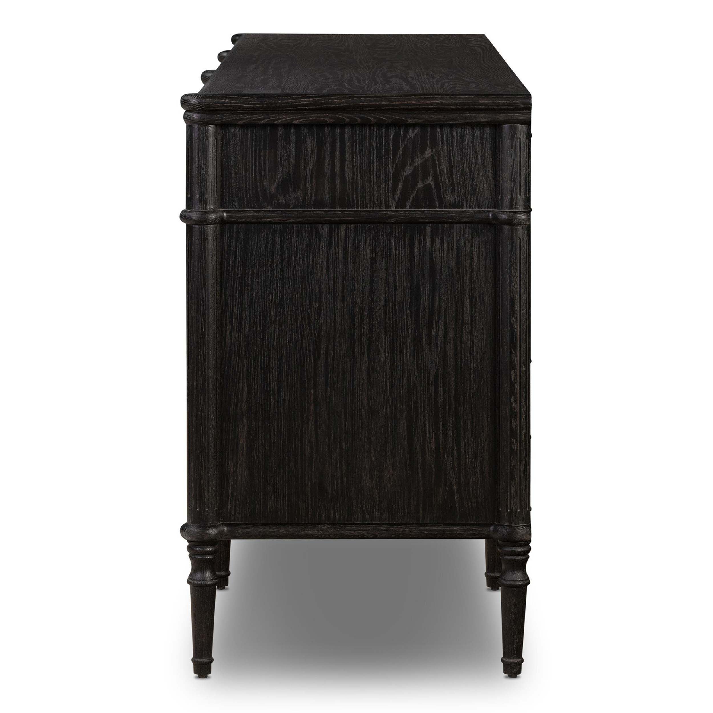 Toulouse 9 Drawer Dresser, Distressed Black