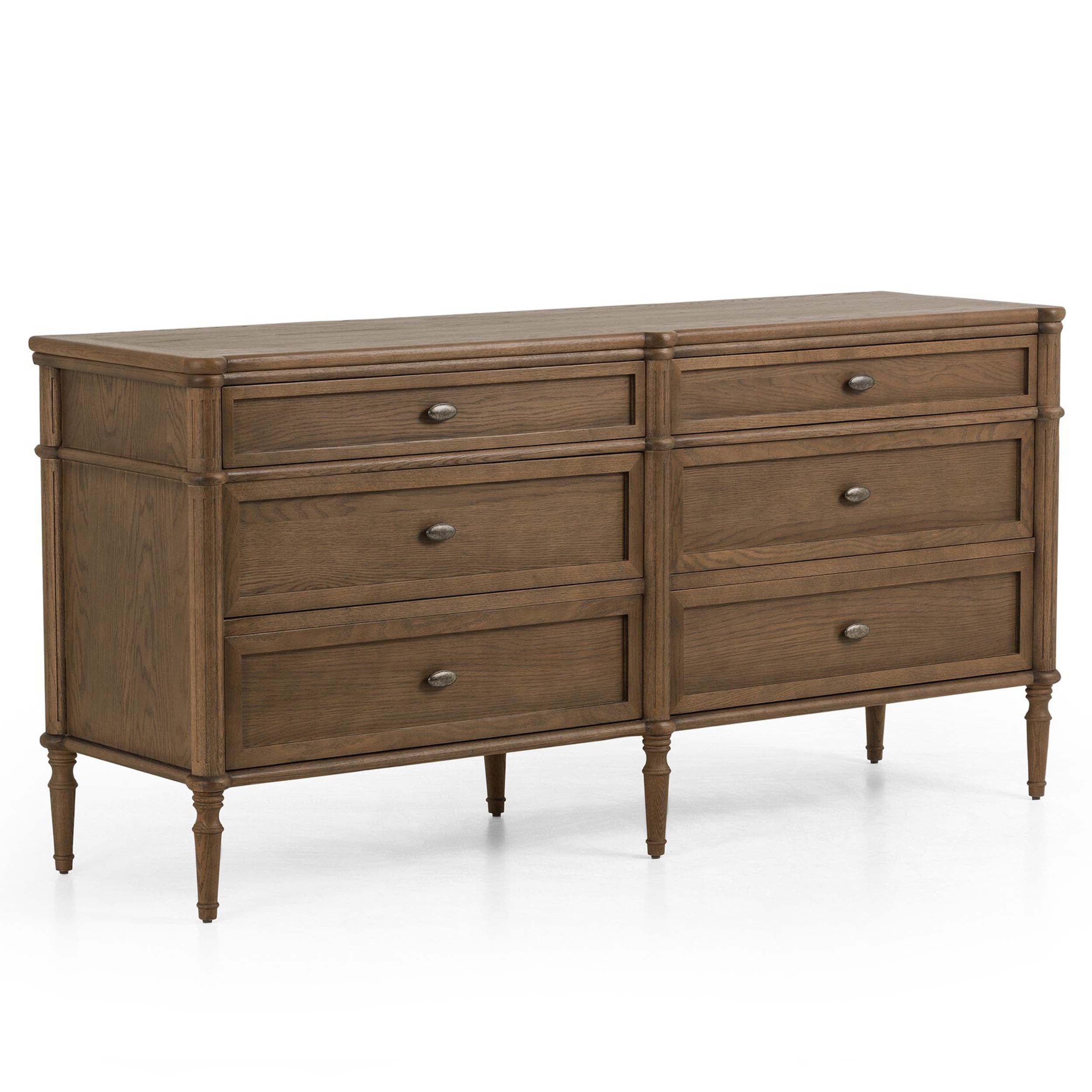 Toulouse 6 Drawer Dresser, Toasted Oak Veneer