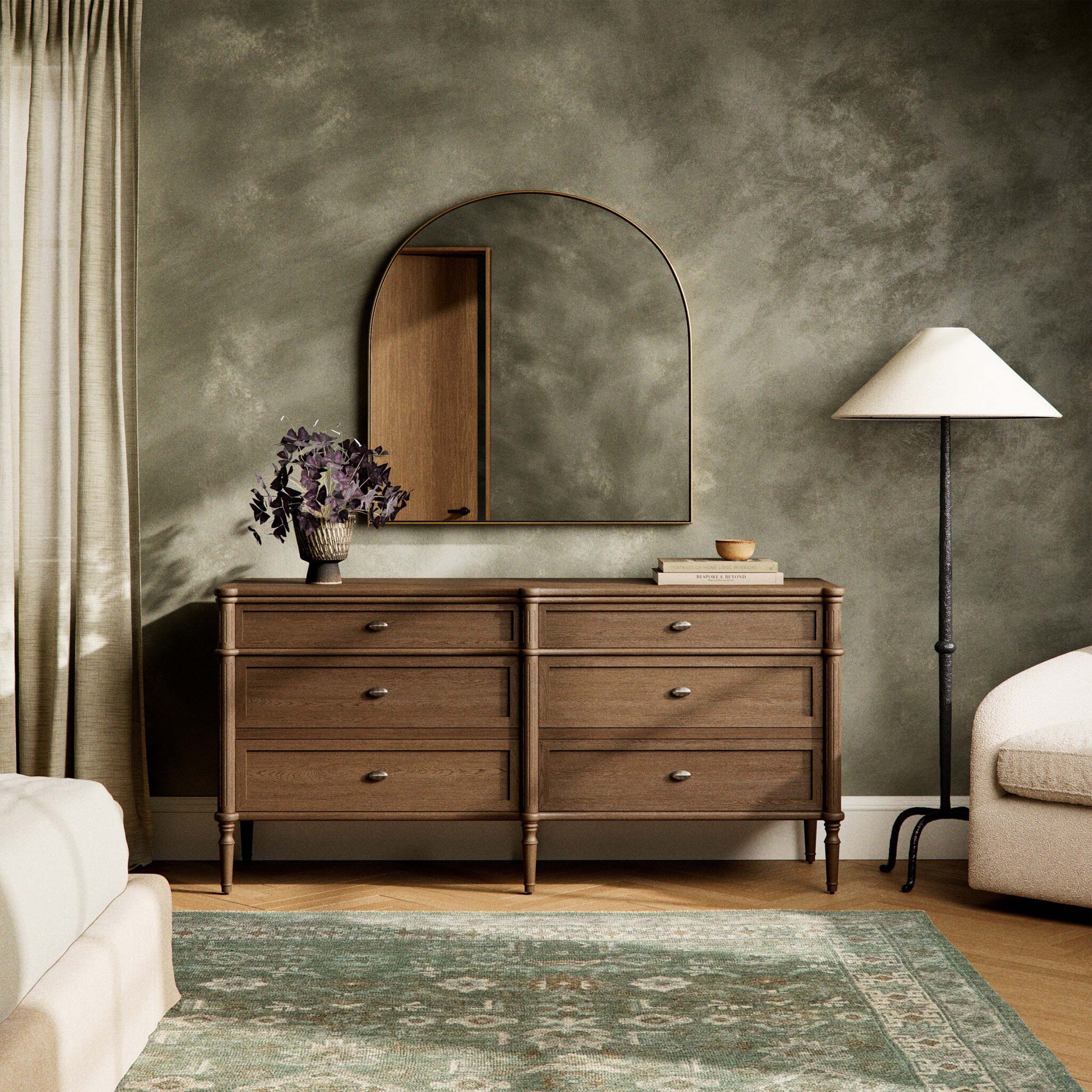 Toulouse 6 Drawer Dresser, Toasted Oak Veneer