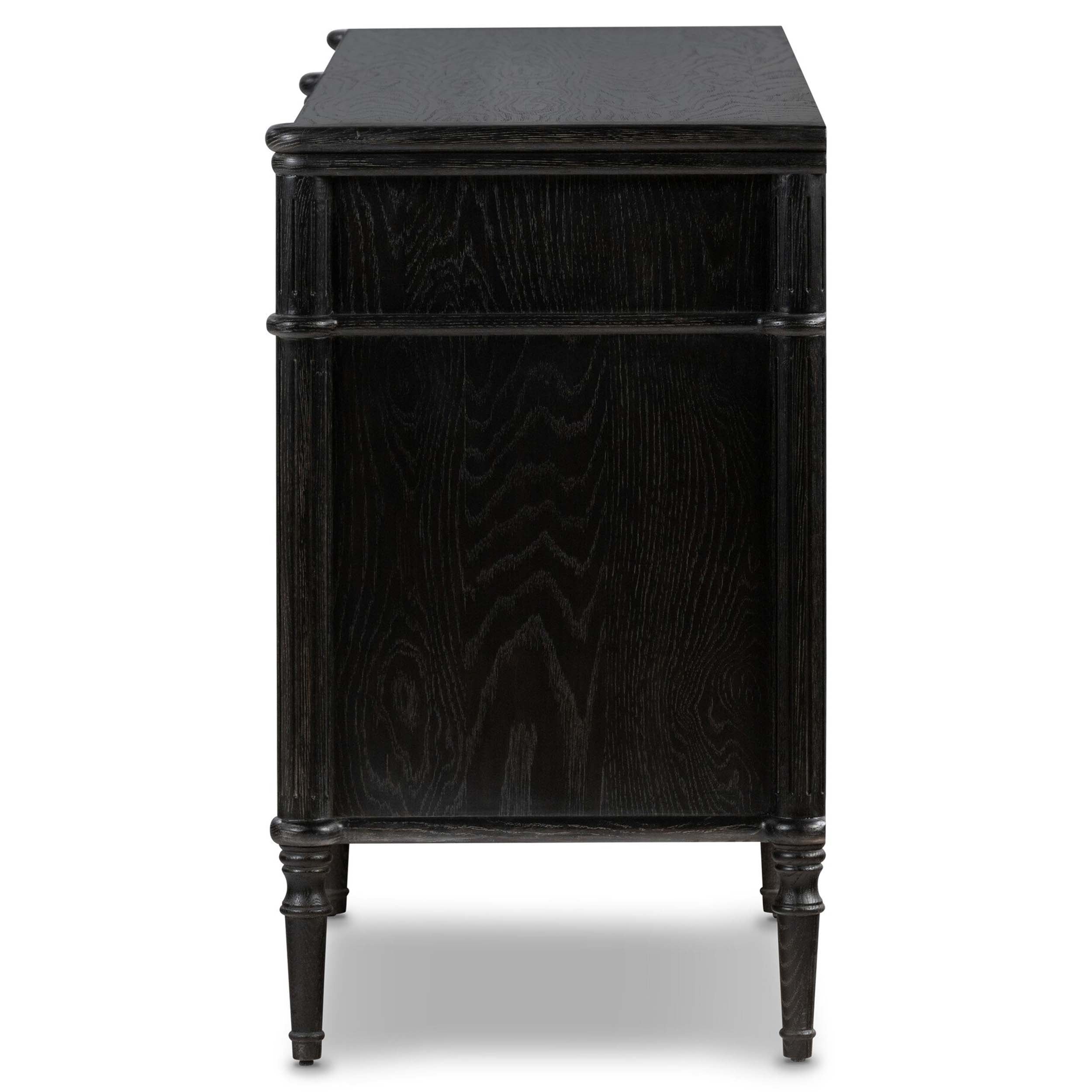 Toulouse 6 Drawer Dresser, Distressed Black