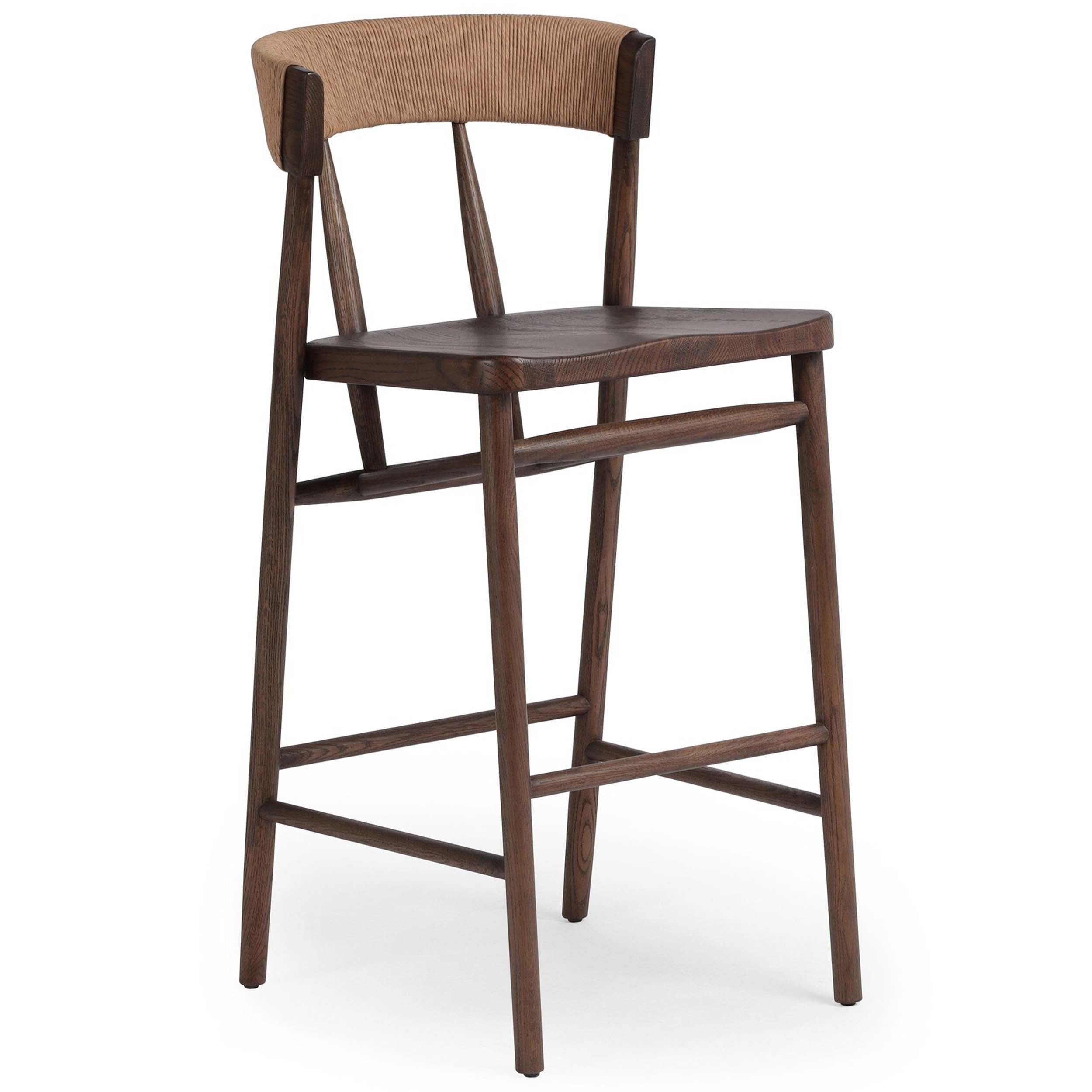 Buxton Bar + Counter Stool, Natural Paper Rush