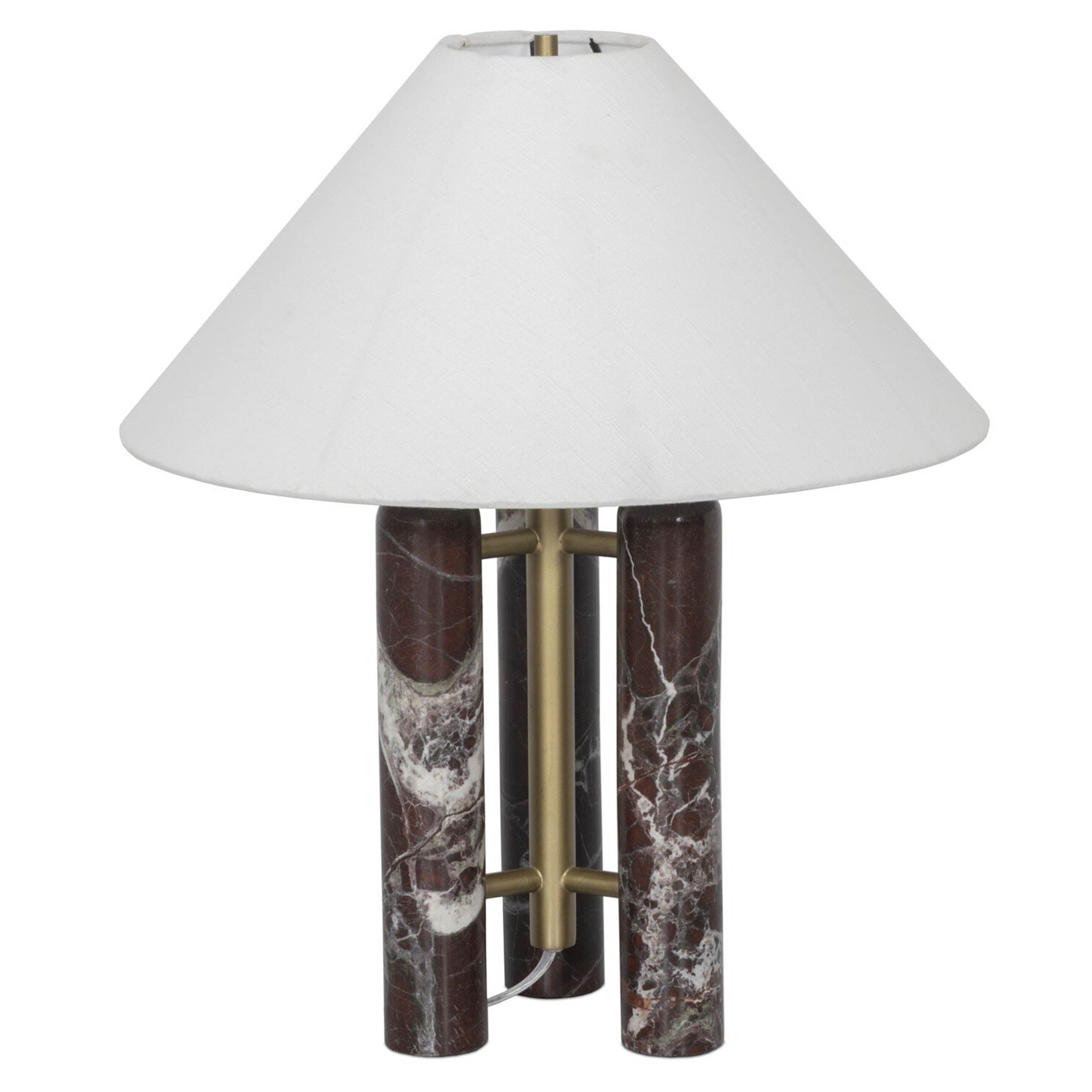 Medici Table Lamp, Merlot Marble