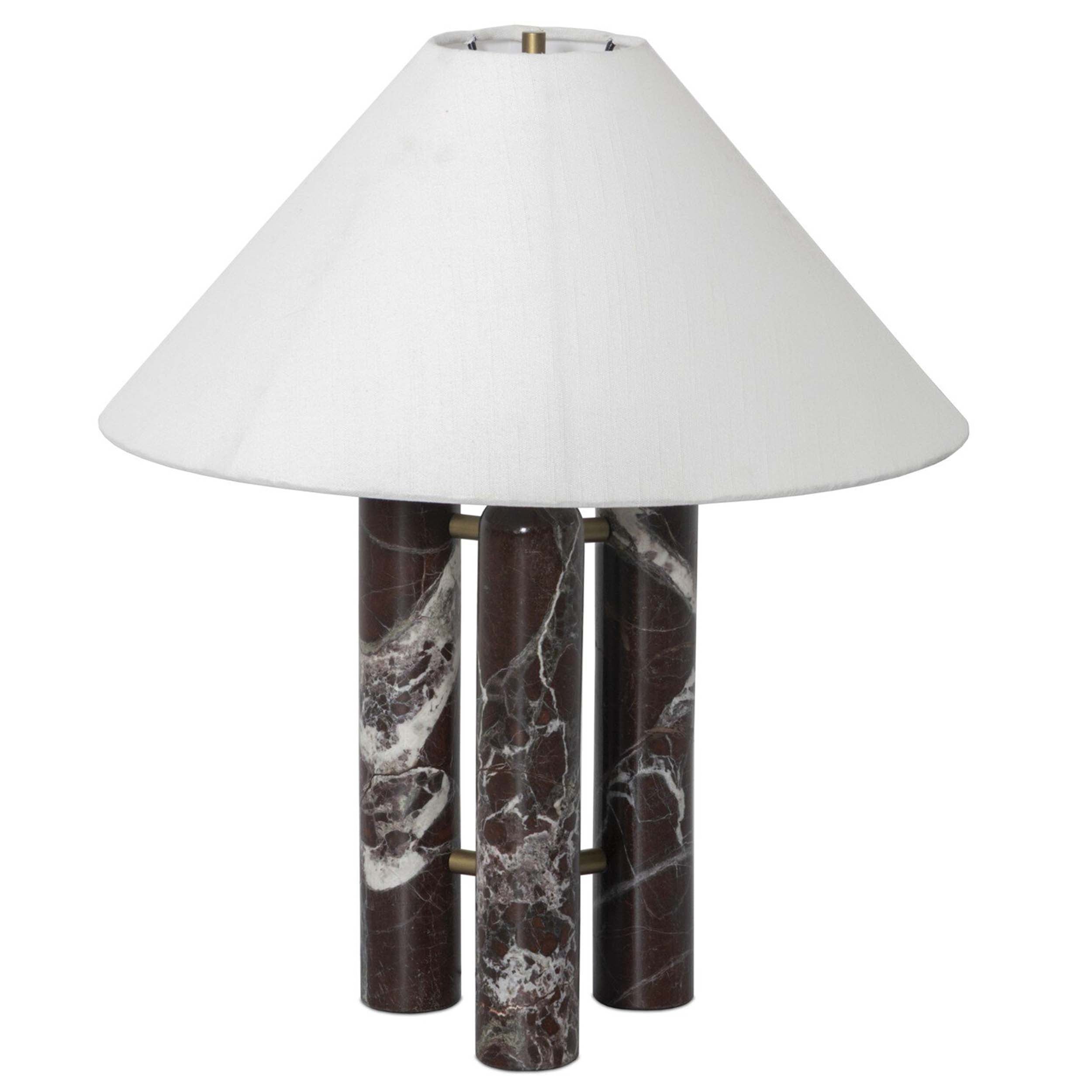Medici Table Lamp, Merlot Marble