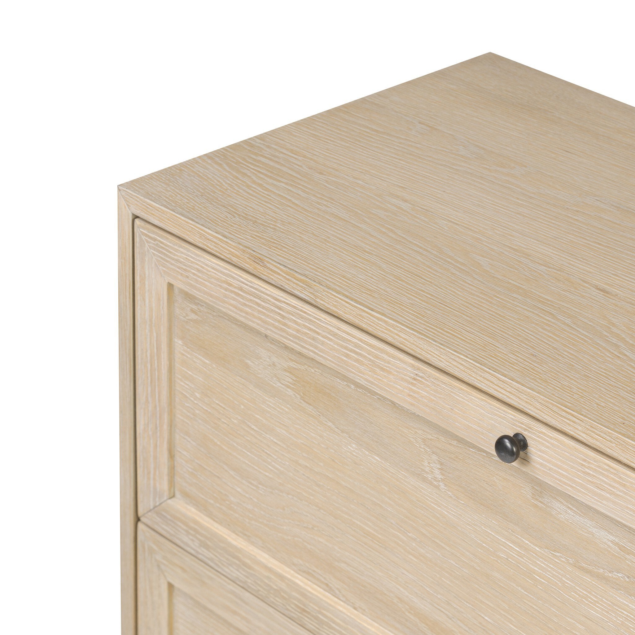 Millie Nightstand, Bleached Oak Veneer