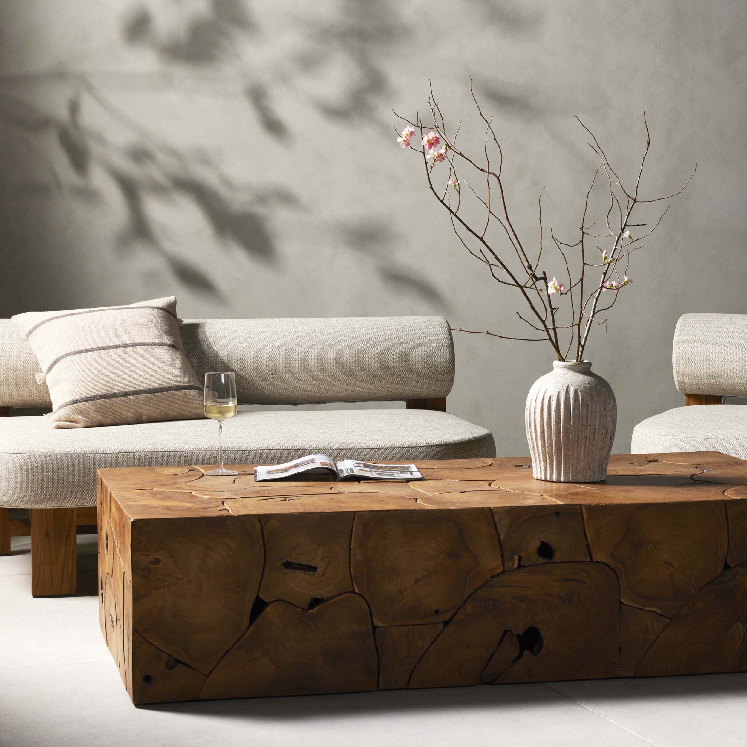 Tomlin Outdoor Coffee Table, Teak Root