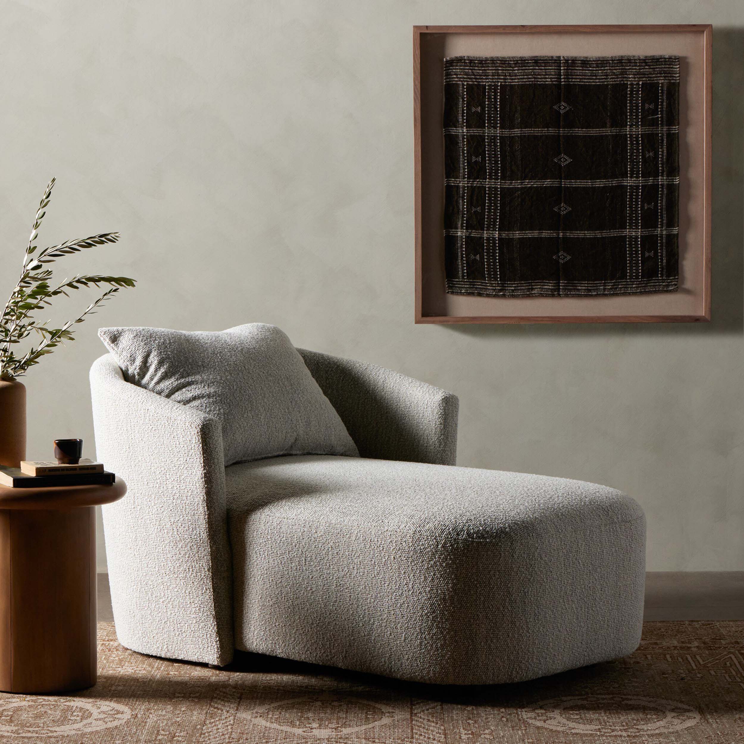 Farrah Chaise Lounge, Merino Cotton
