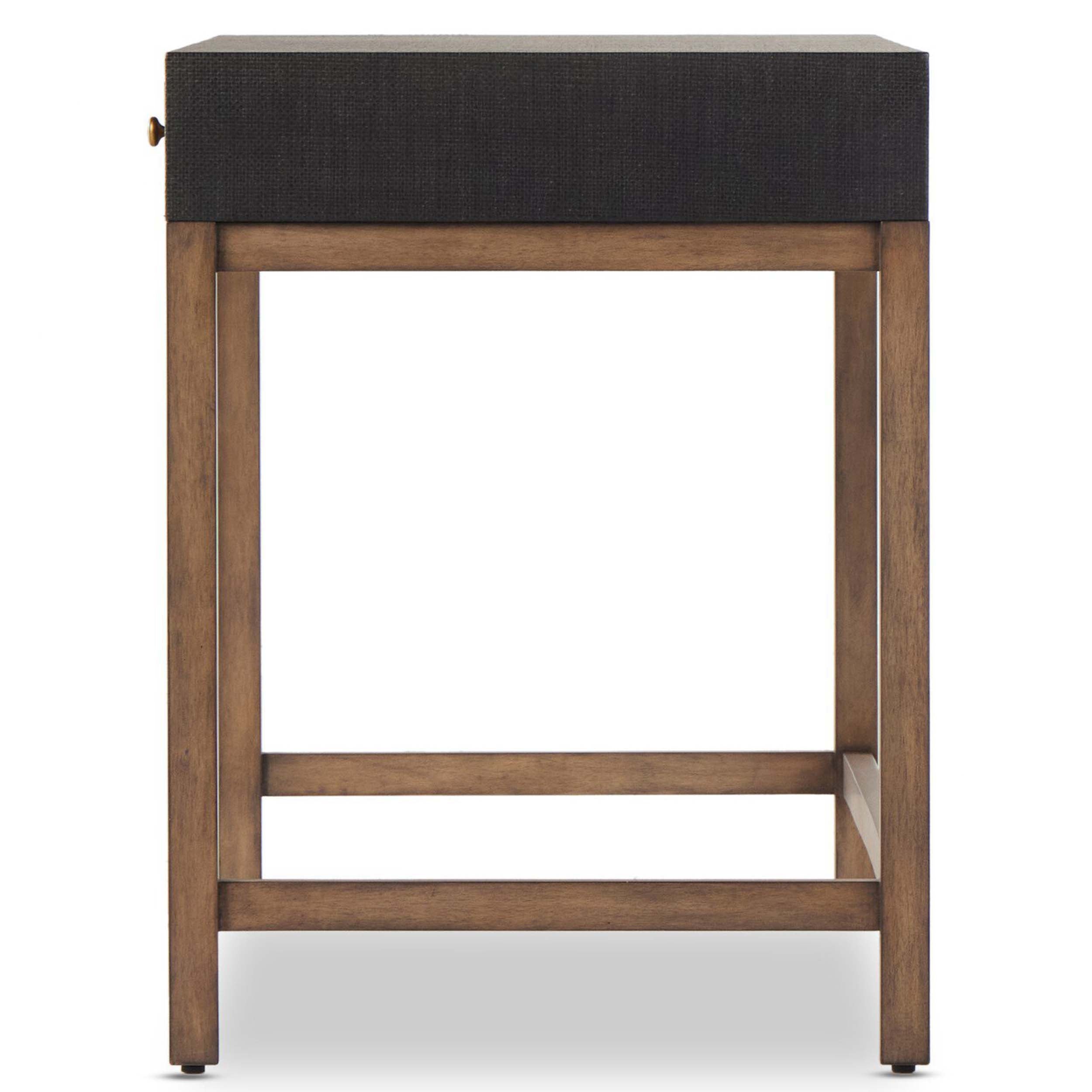 Fiona Desk, Black Raffia