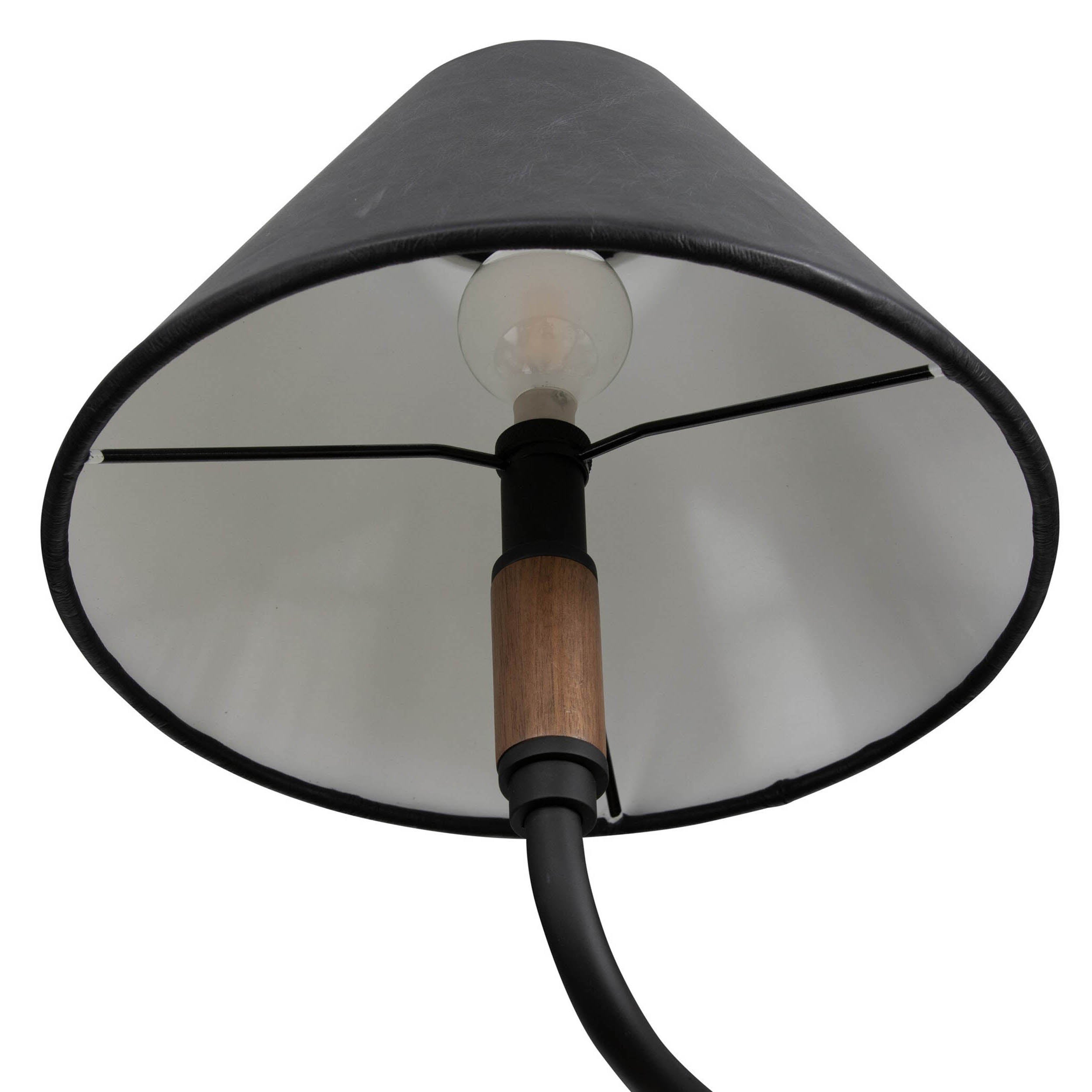 Cullen Linear Double Pendant, Black Leather