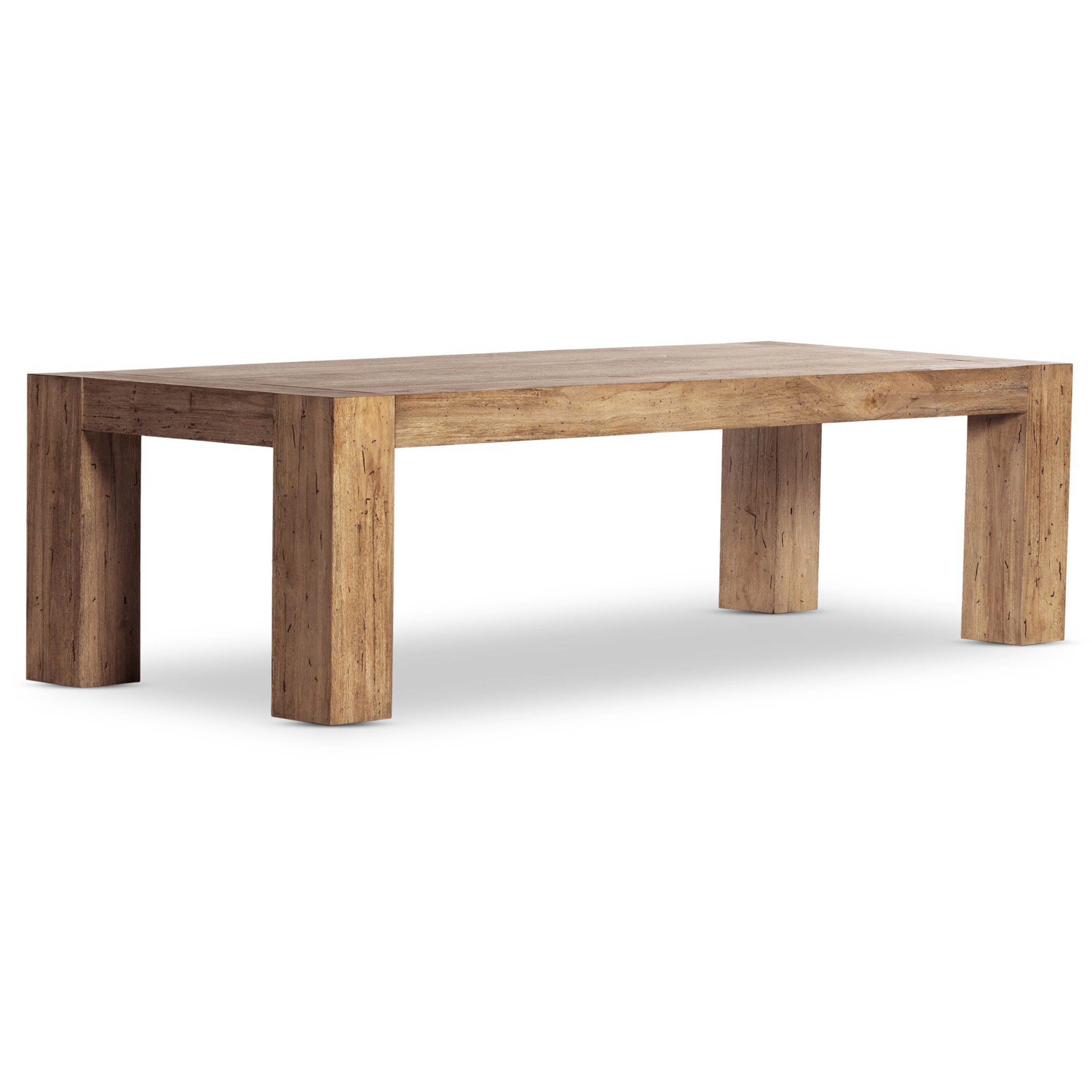 Abaso Dining Table, Rustic Wormwood Oak