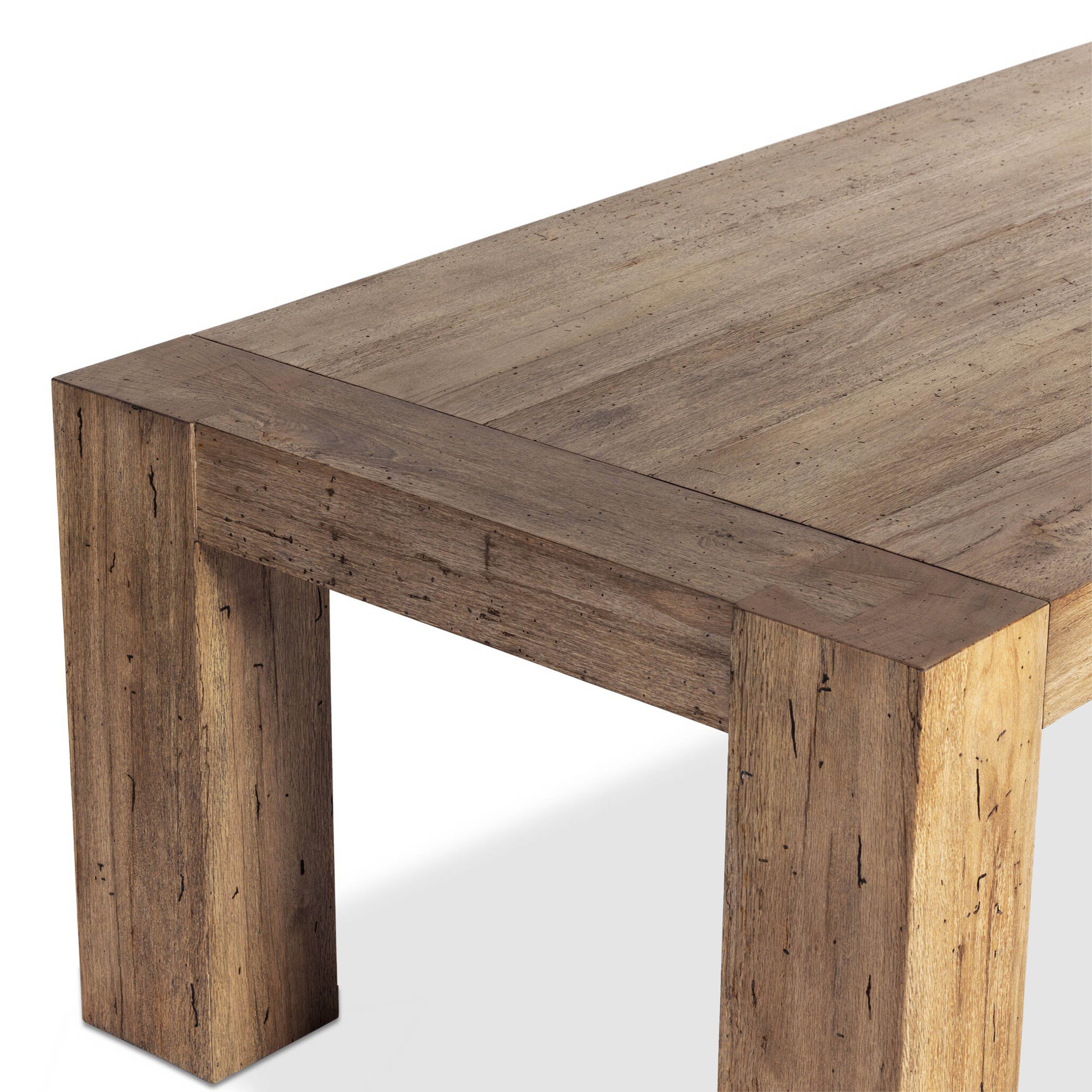 Abaso Dining Table, Rustic Wormwood Oak